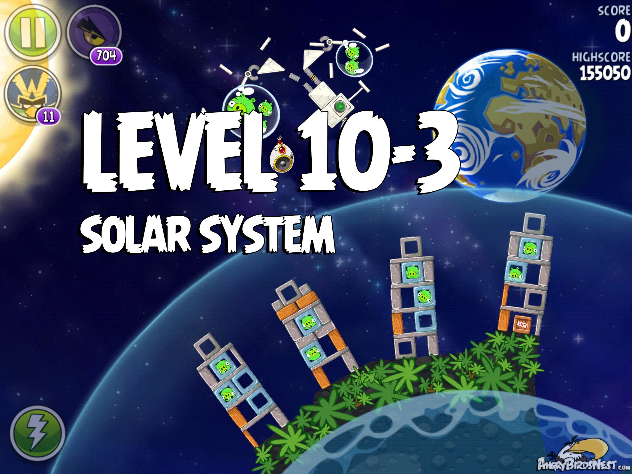 Angry Birds Space Solar Sytem Level 10-3