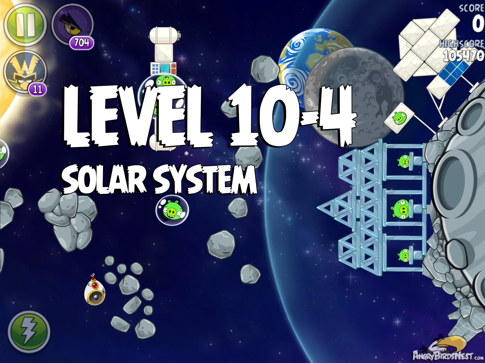 Angry Birds Space Solar Sytem Level 10-4