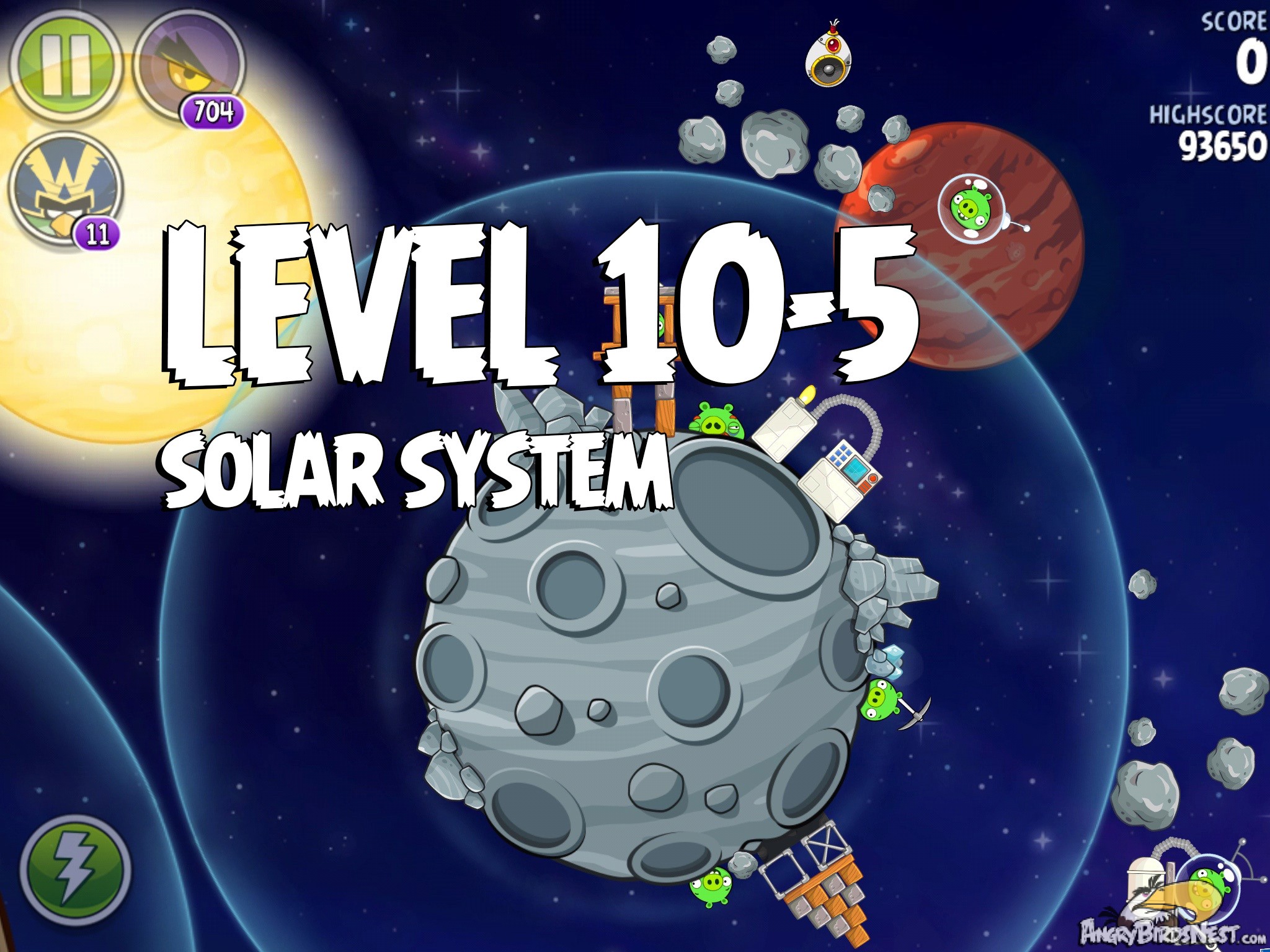 Angry Birds Space Solar Sytem Level 10-5
