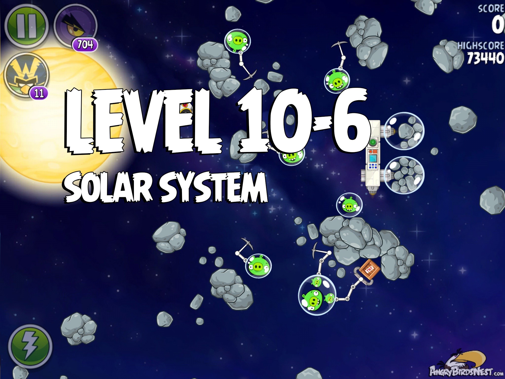 Angry Birds Space Solar Sytem Level 10-6