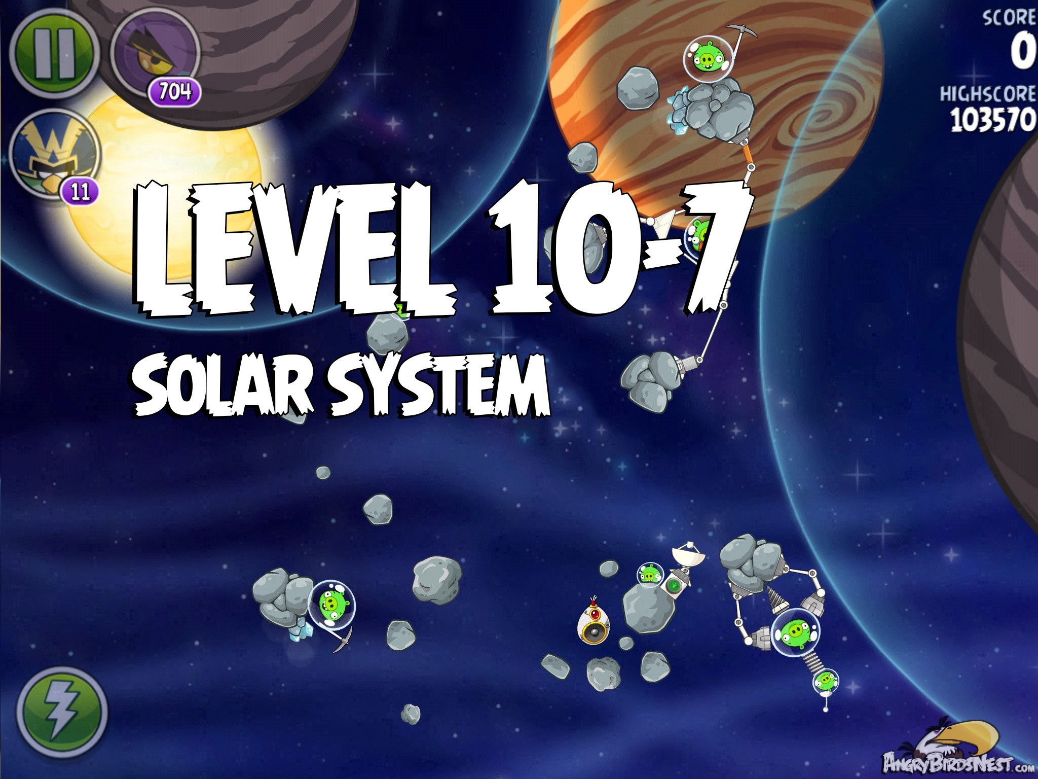 Angry Birds Space Solar Sytem Level 10-7