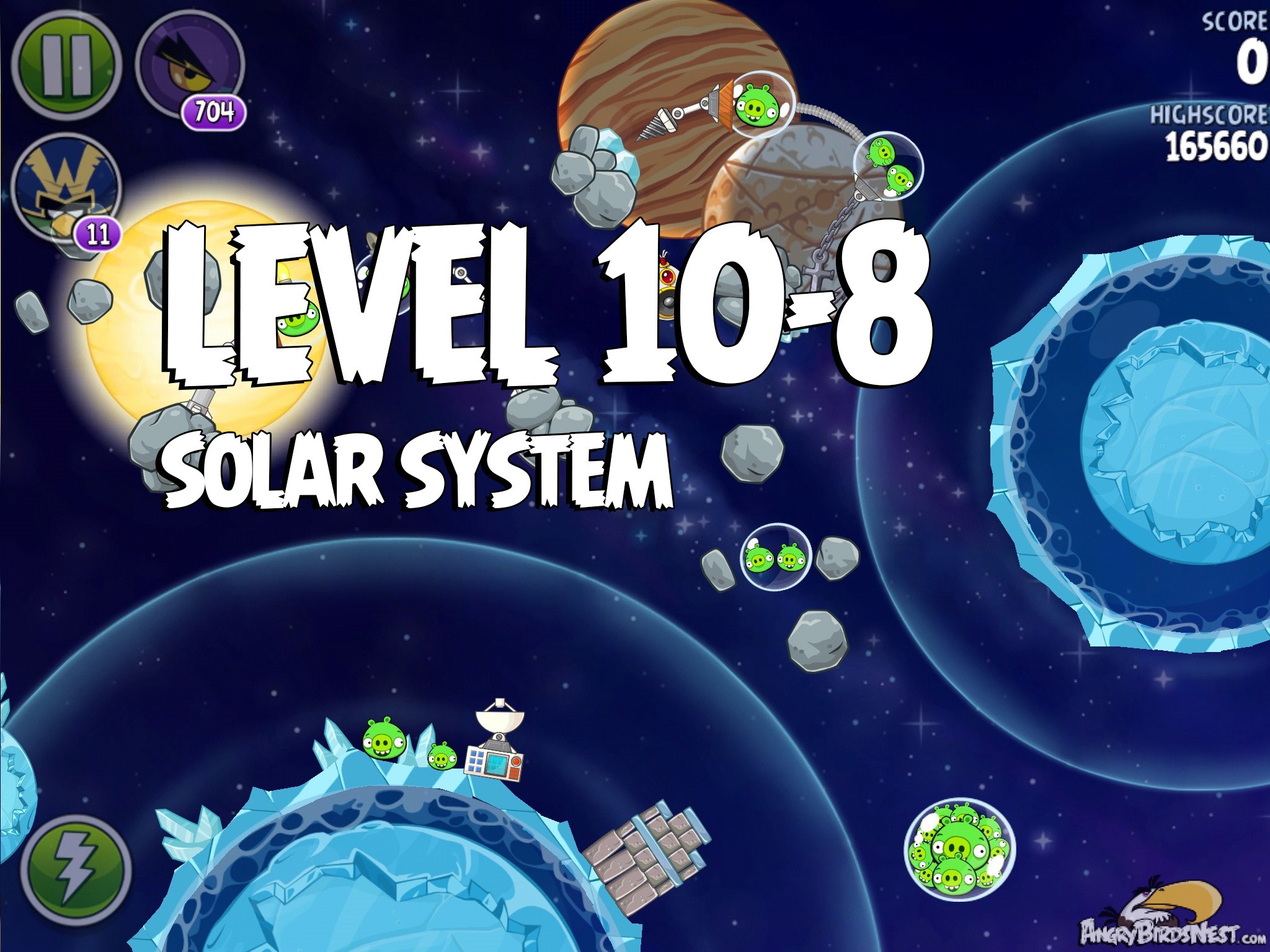 Angry Birds Space Solar Sytem Level 10-8
