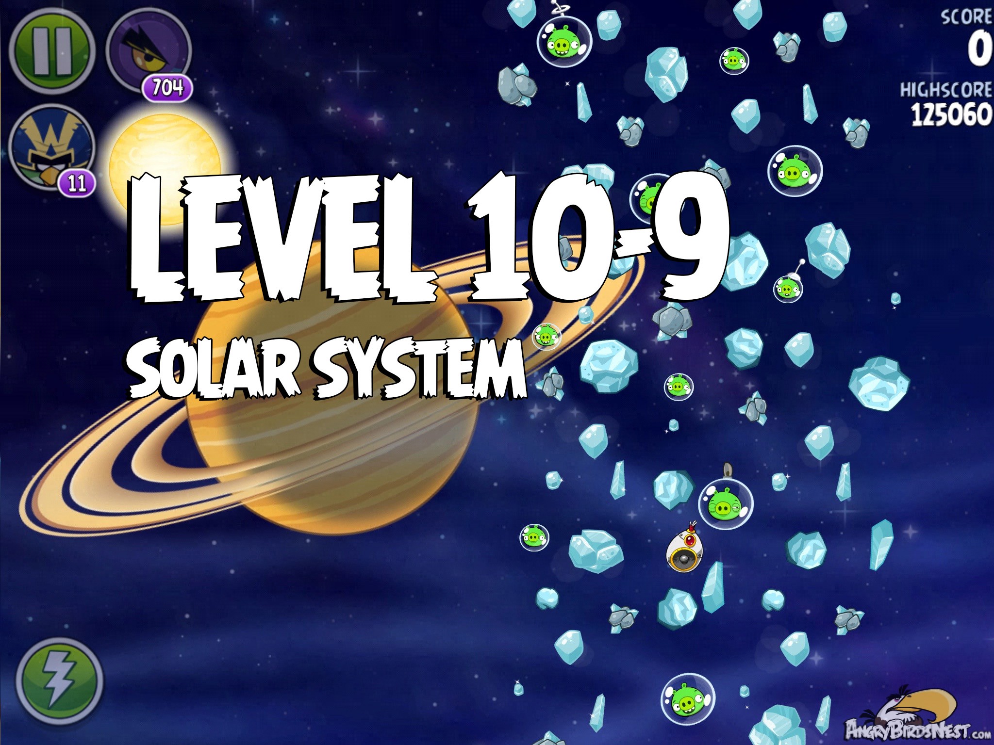 Angry Birds Space Solar Sytem Level 10-9