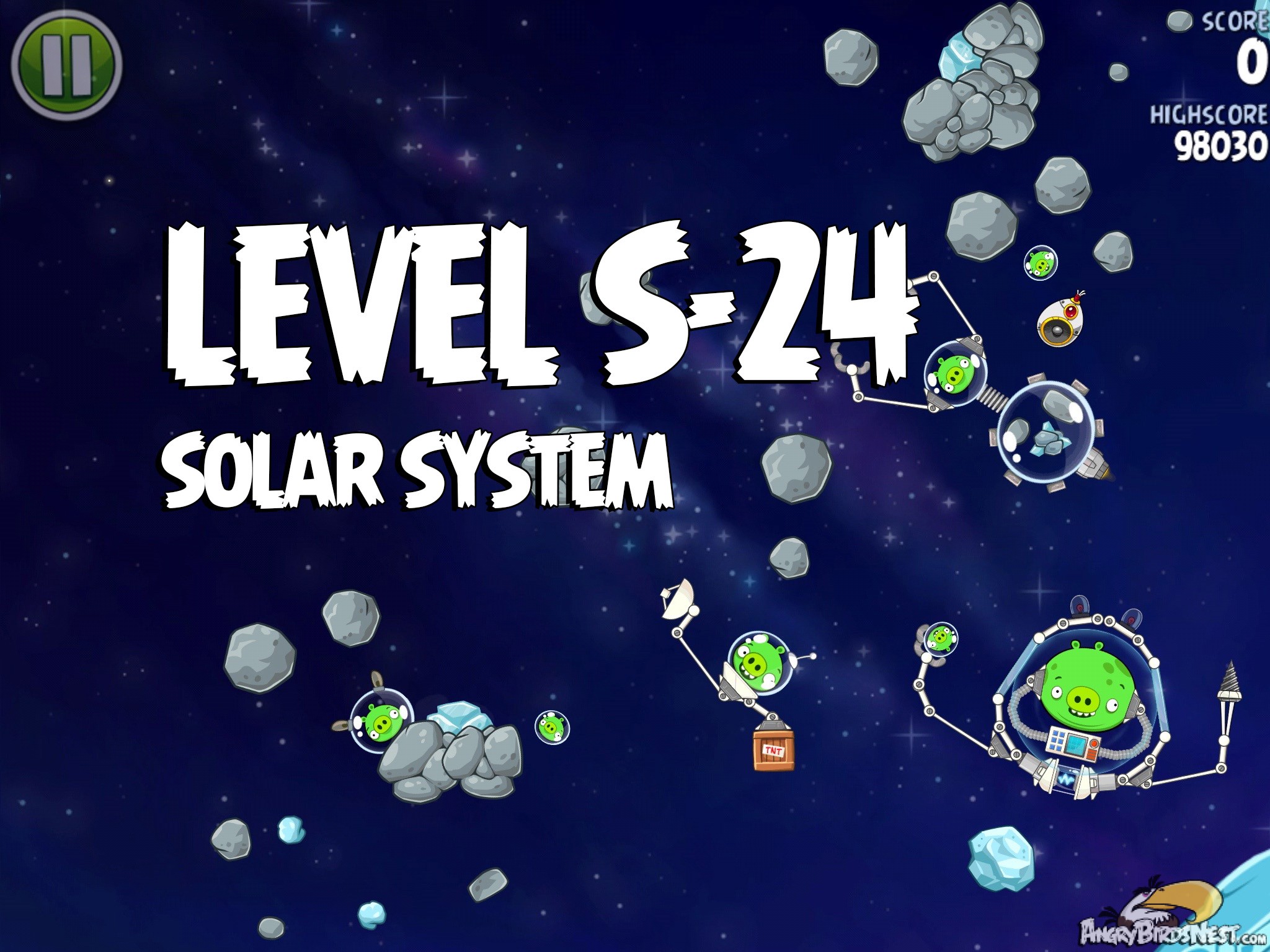 Angry Birds Space Solar Sytem Level s-24