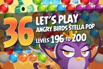 Angry Birds Stella Pop Levels 196 to 200 Blues Oasis Walkthroughs
