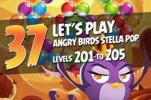 Angry Birds Stella Pop Levels 201 to 205 Blues Oasis Walkthroughs