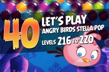 Angry Birds Stella Pop Levels 216 to 220 Underwater Adventures Walkthroughs