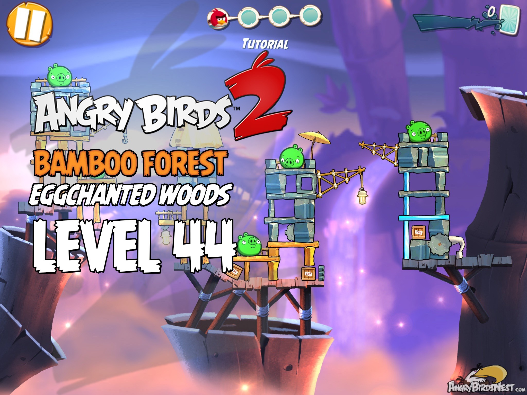 Angry Birds 2 Bamboo Forest Eggchanted Woods Level 44