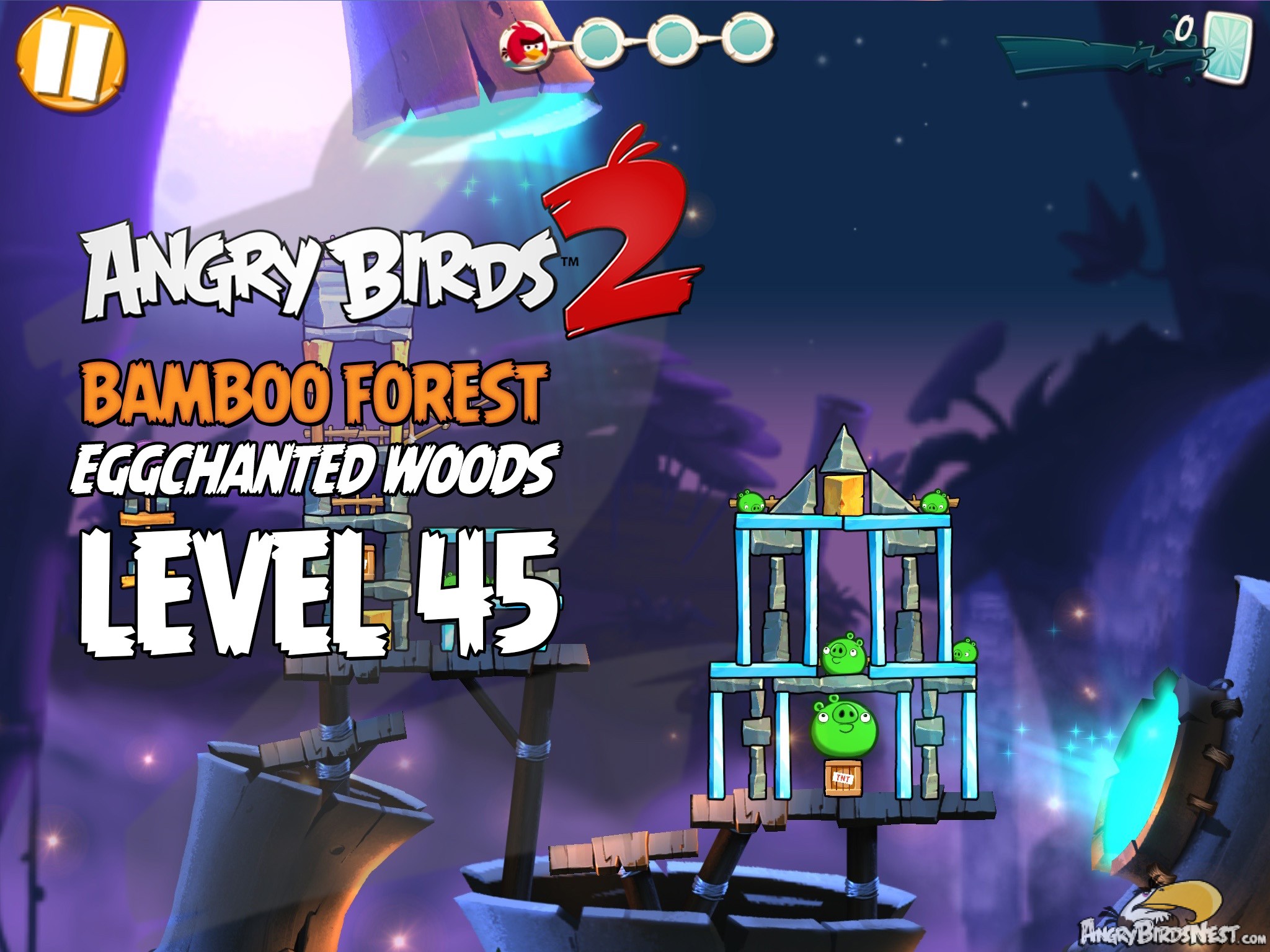 Angry Birds 2 Bamboo Forest Eggchanted Woods Level 45