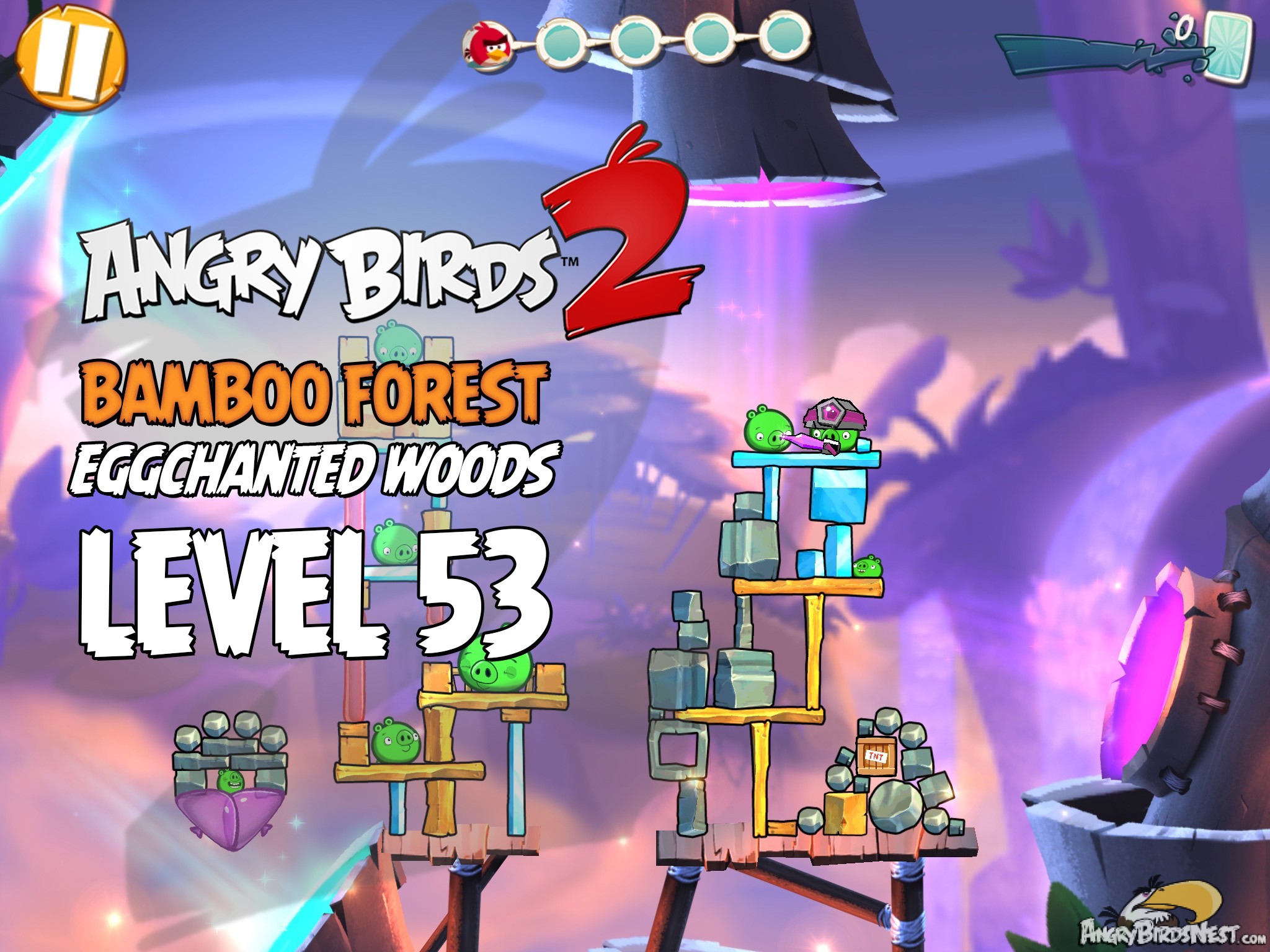 Angry Birds 2 Bamboo Forest Eggchanted Woods Level 53