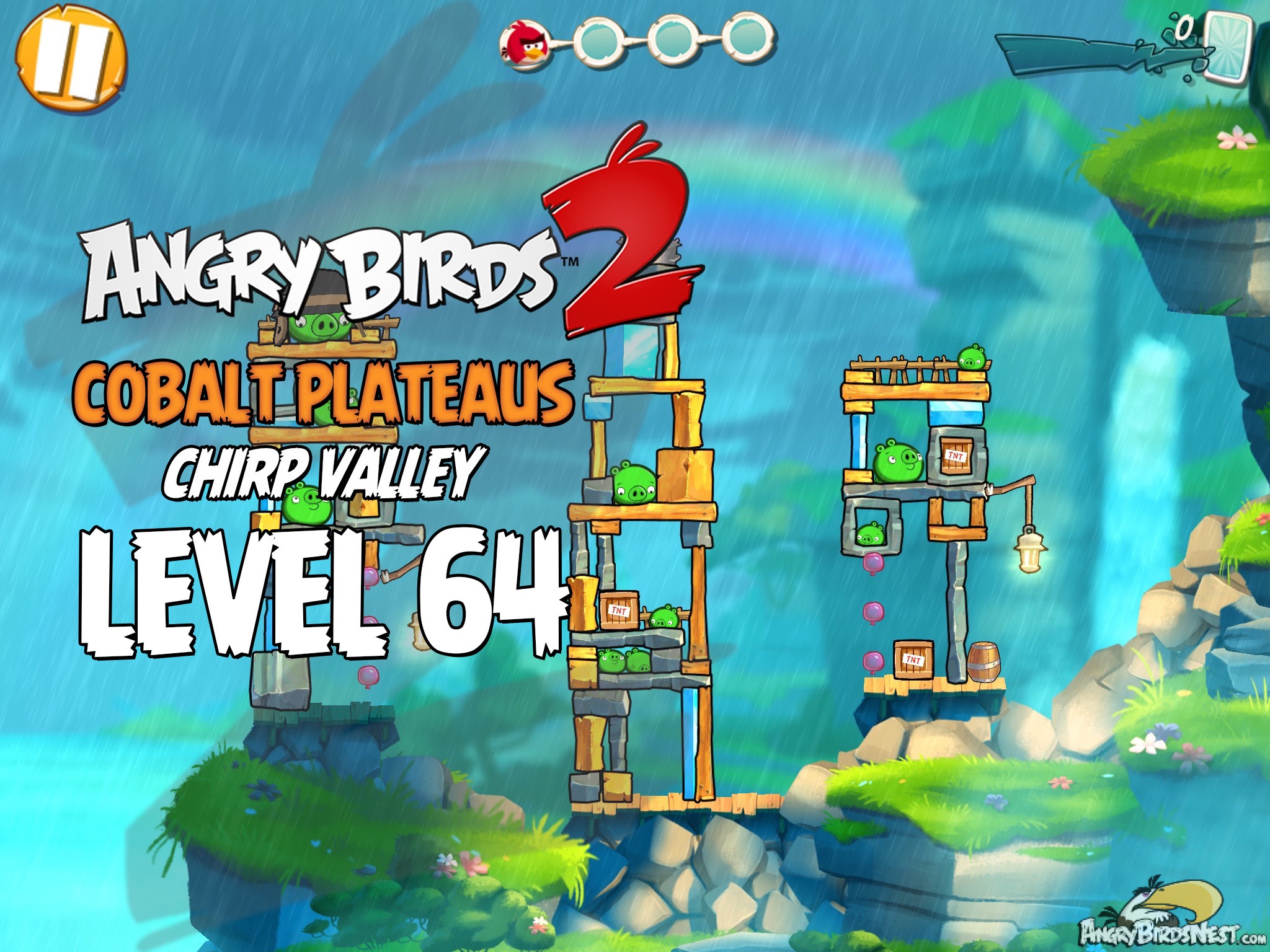Angry Birds 2 Cobalt Plateaus Chirp Valley Level 64