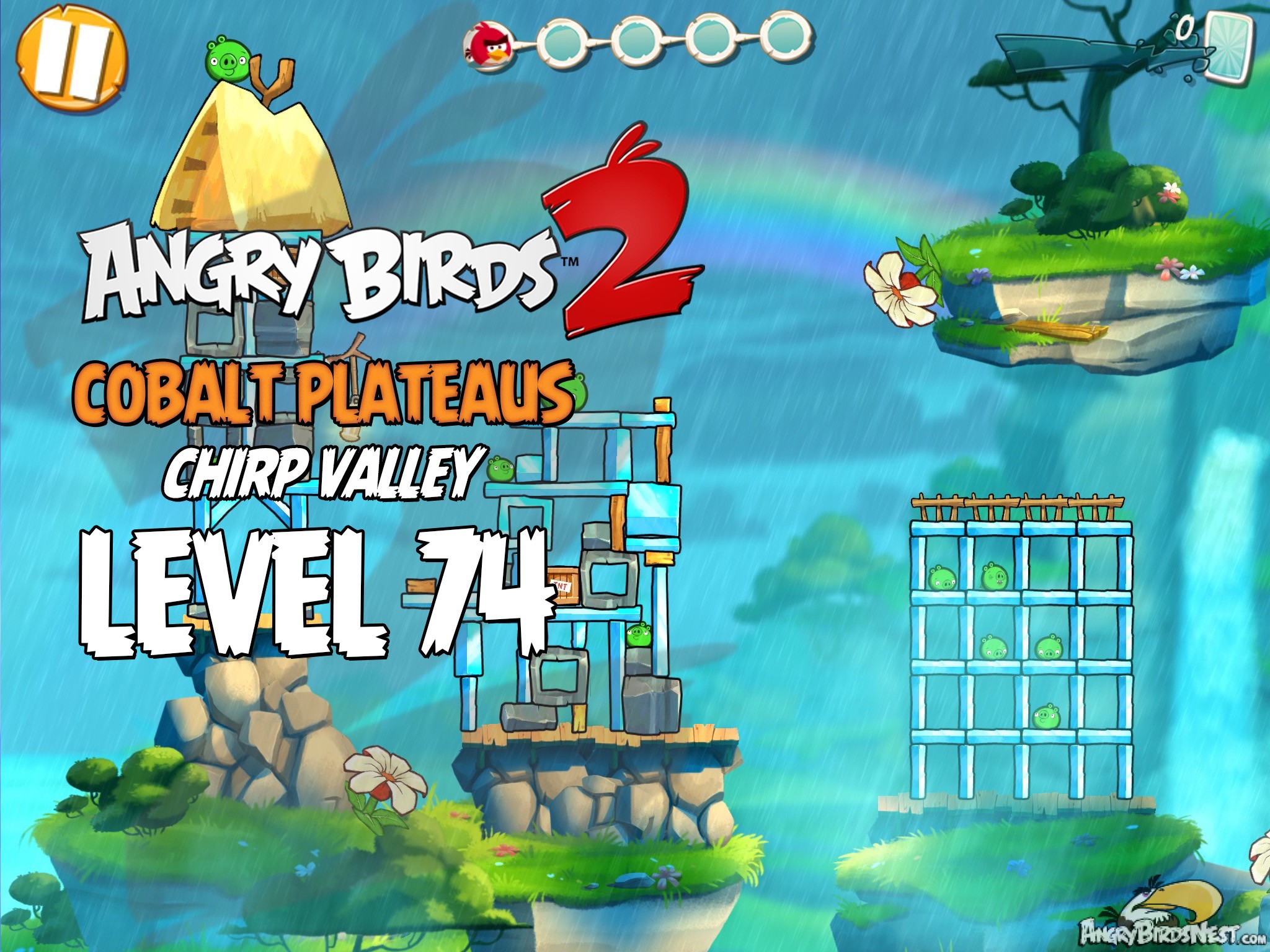 Angry Birds 2 Cobalt Plateaus Chirp Valley Level 74