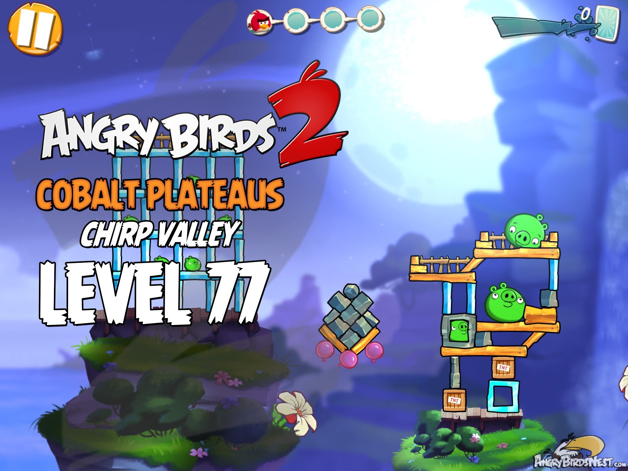 Angry Birds 2 Cobalt Plateaus Chirp Valley Level 77