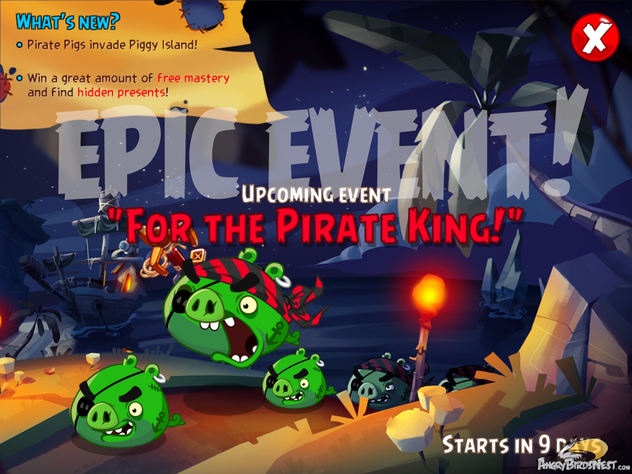 Angry Birds Epic Pirate King Event August 2015