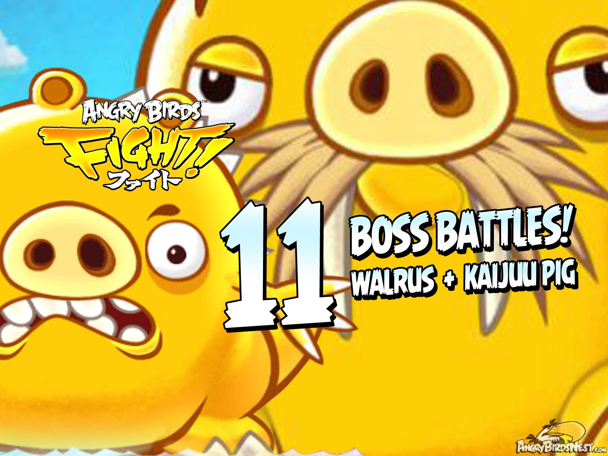 Angry Birds Fight!  KAIJUU PIG and WALRUS PIG BOSS FIGHTS Feature Image