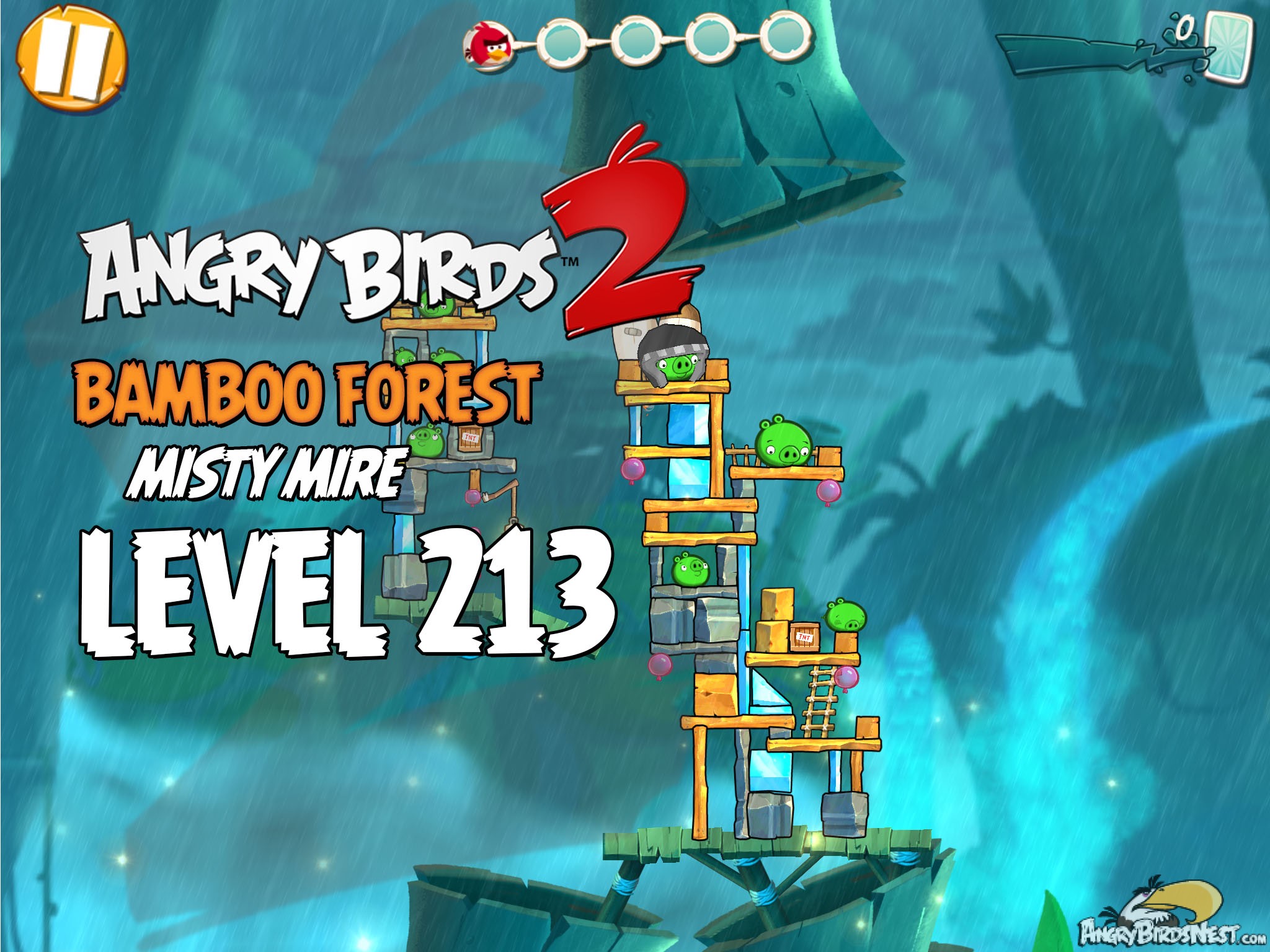 Angry Birds 2 Bamboo Forest Misty Mire Level 213