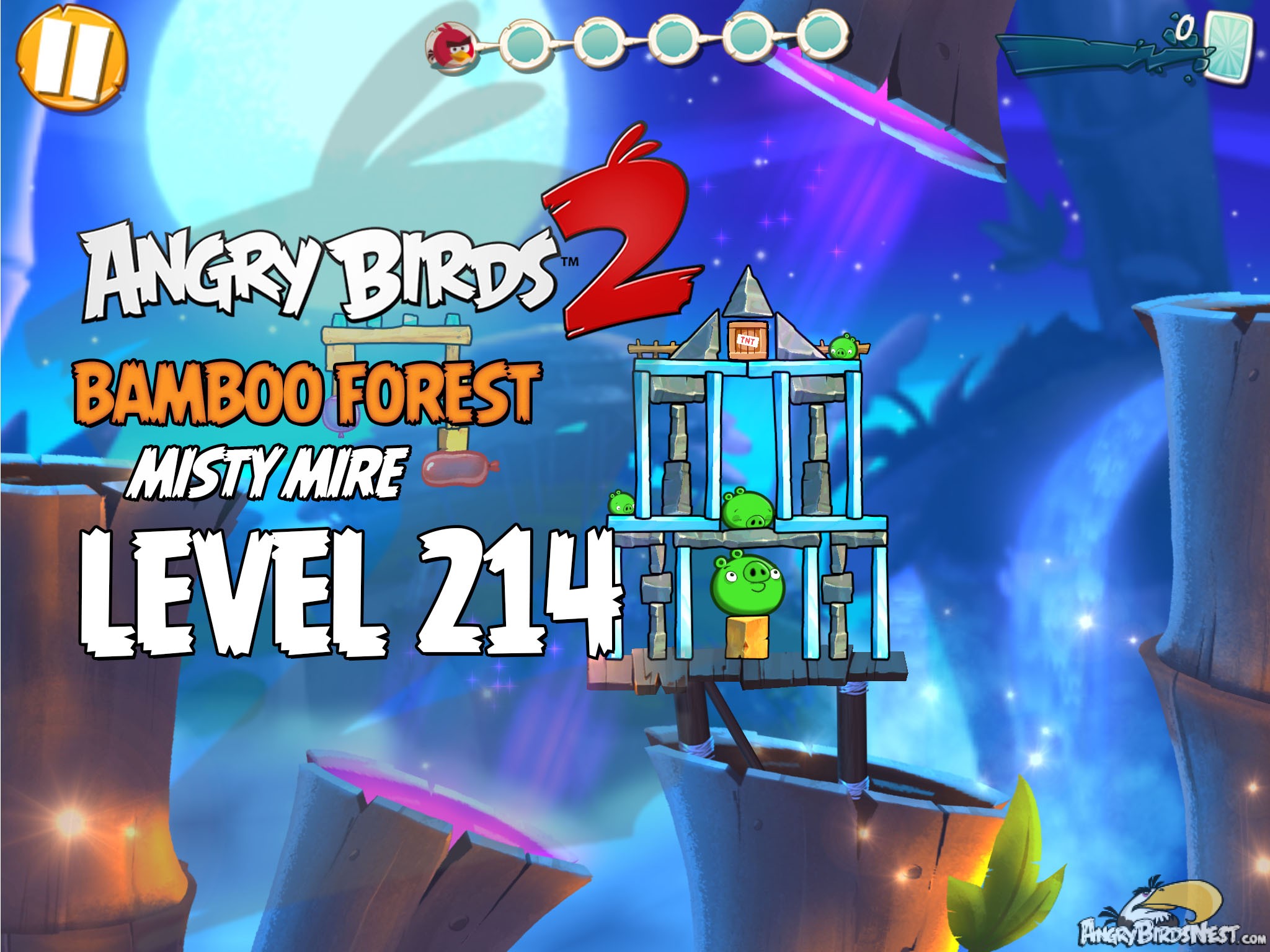 Angry Birds 2 Bamboo Forest Misty Mire Level 214