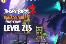 Angry Birds 2 Level 215 Bamboo Forest – Misty Mire 3-Star Walkthrough