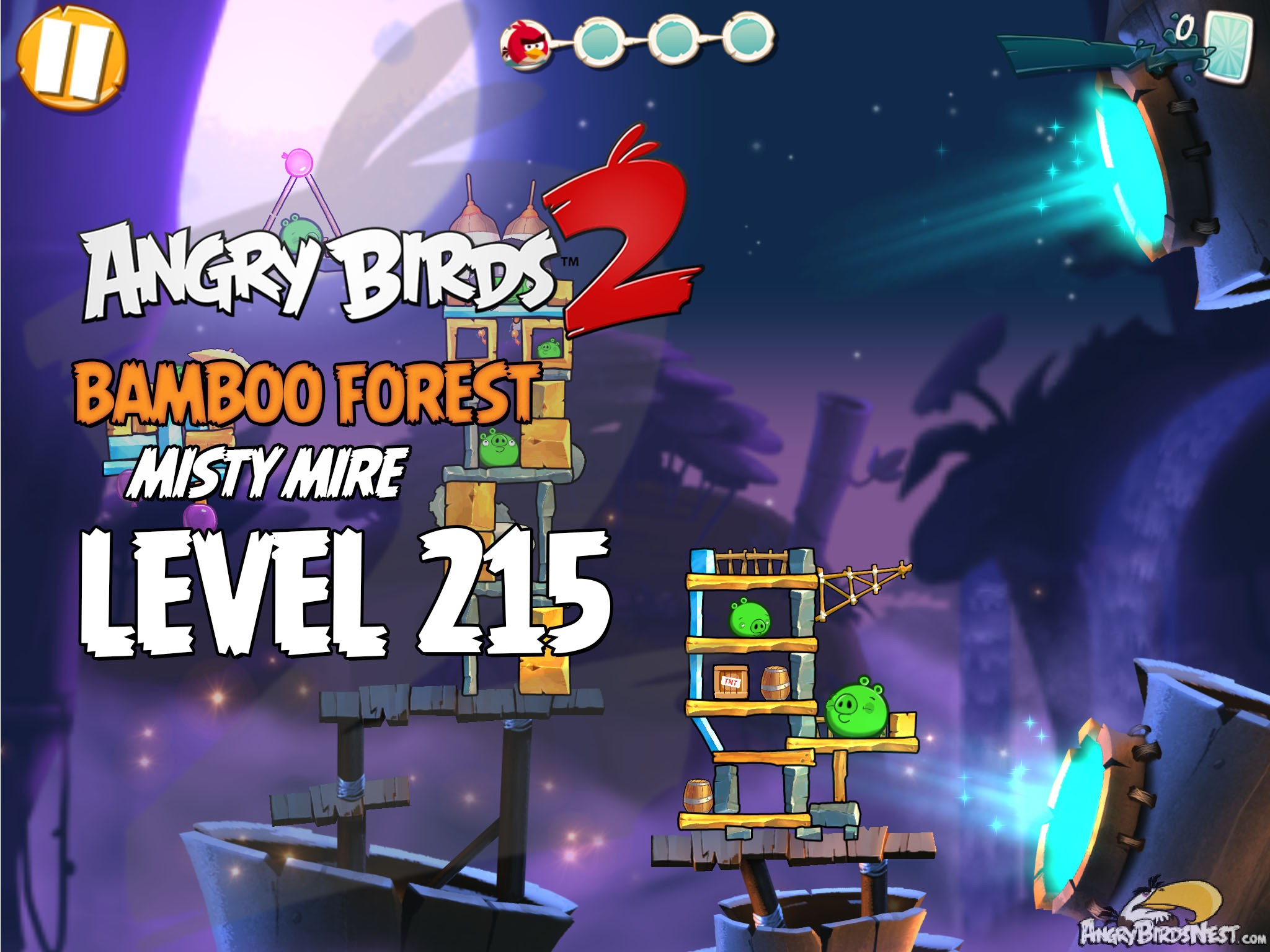 Angry Birds 2 Bamboo Forest Misty Mire Level 215