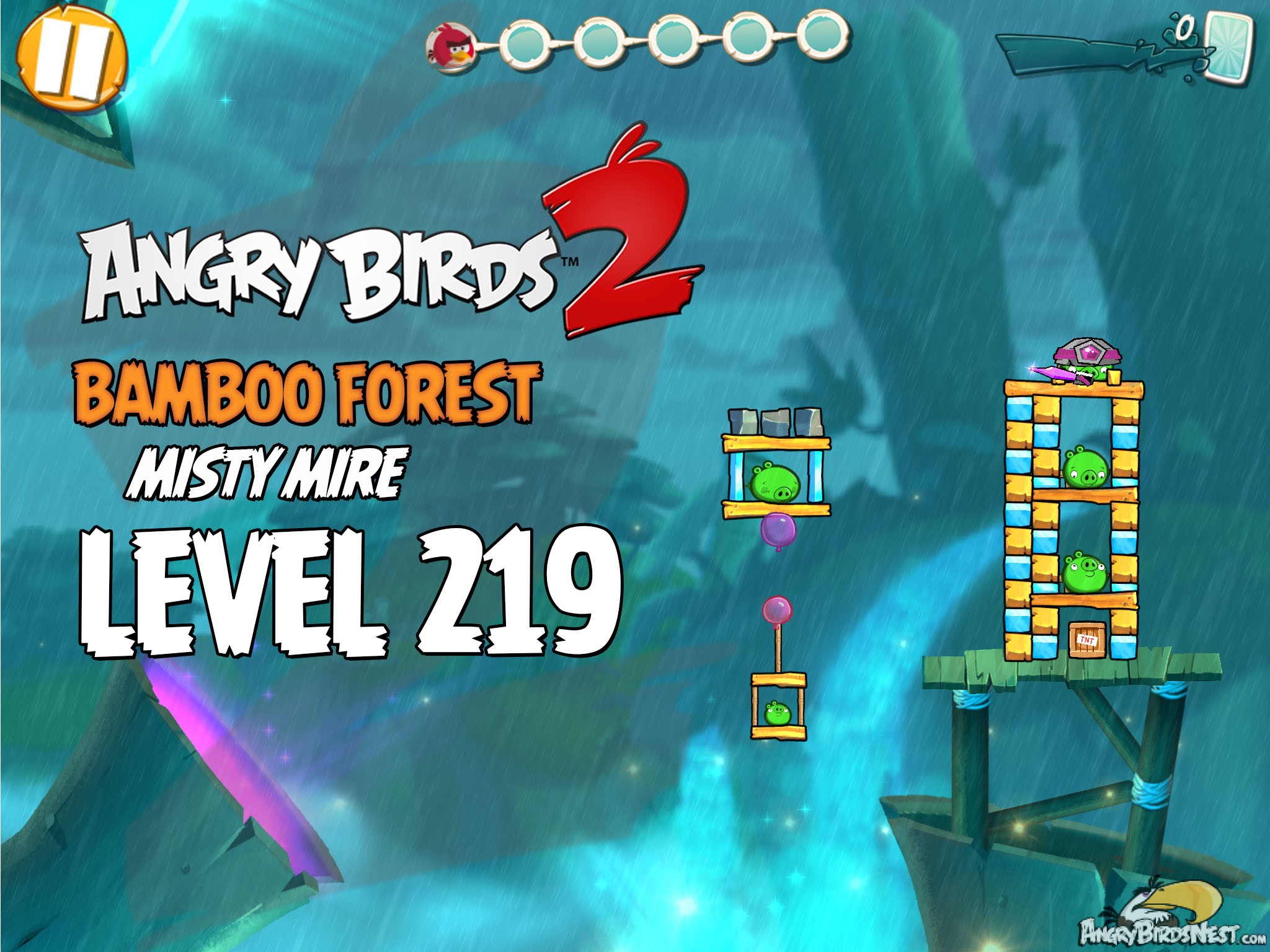 Angry Birds 2 Bamboo Forest Misty Mire Level 219