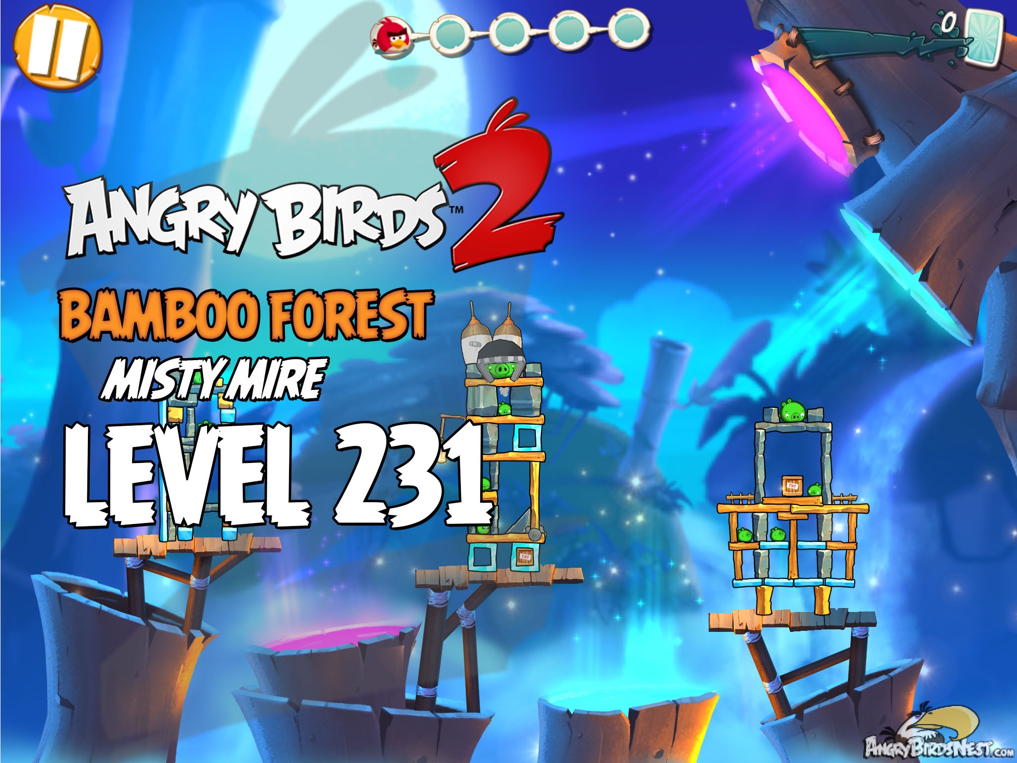Angry Birds 2 Bamboo Forest Misty Mire Level 231