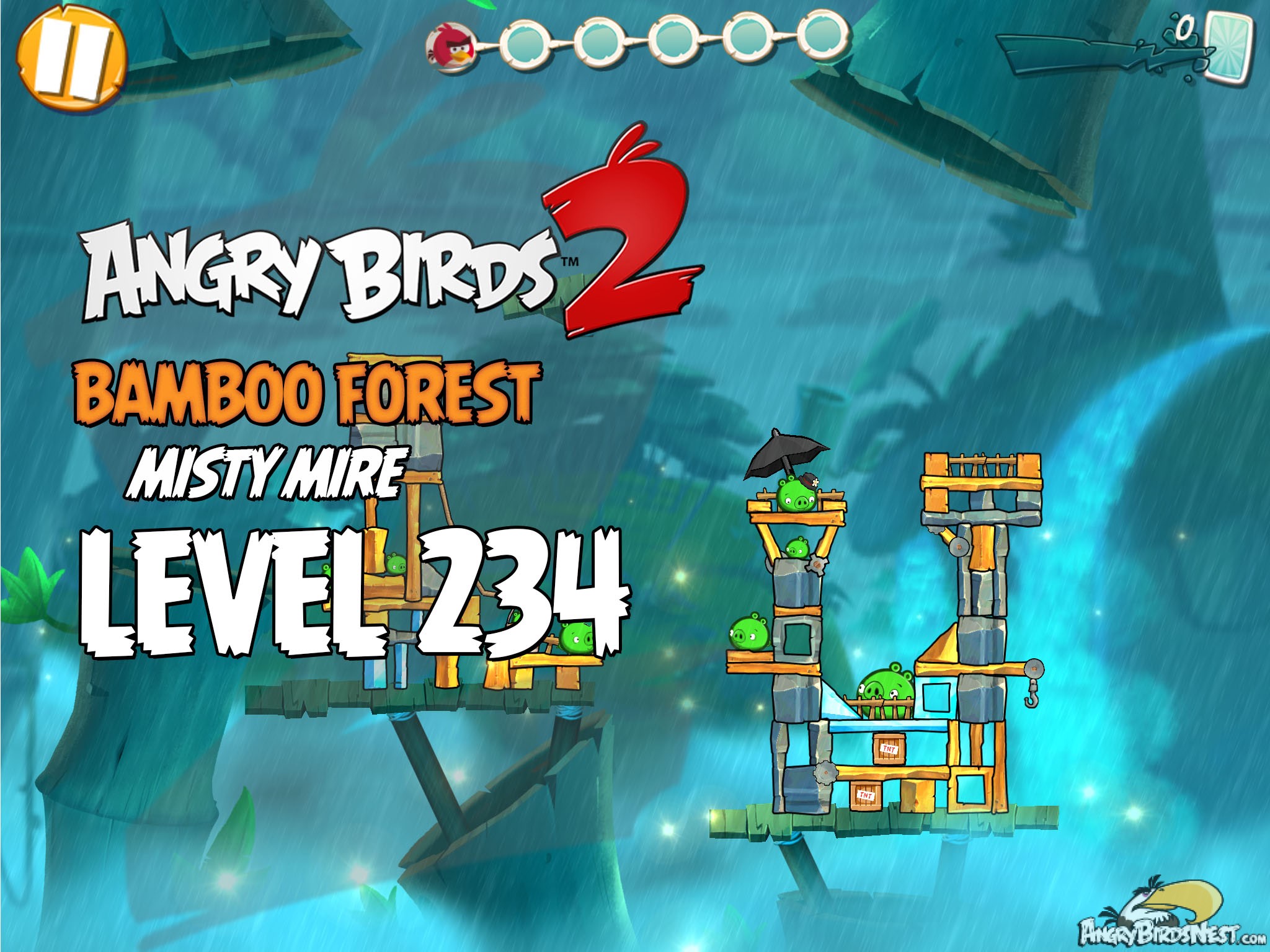 Angry Birds 2 Bamboo Forest Misty Mire Level 234