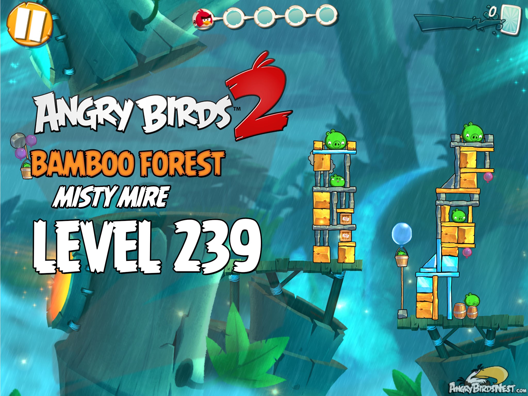 Angry Birds 2 Bamboo Forest Misty Mire Level 239