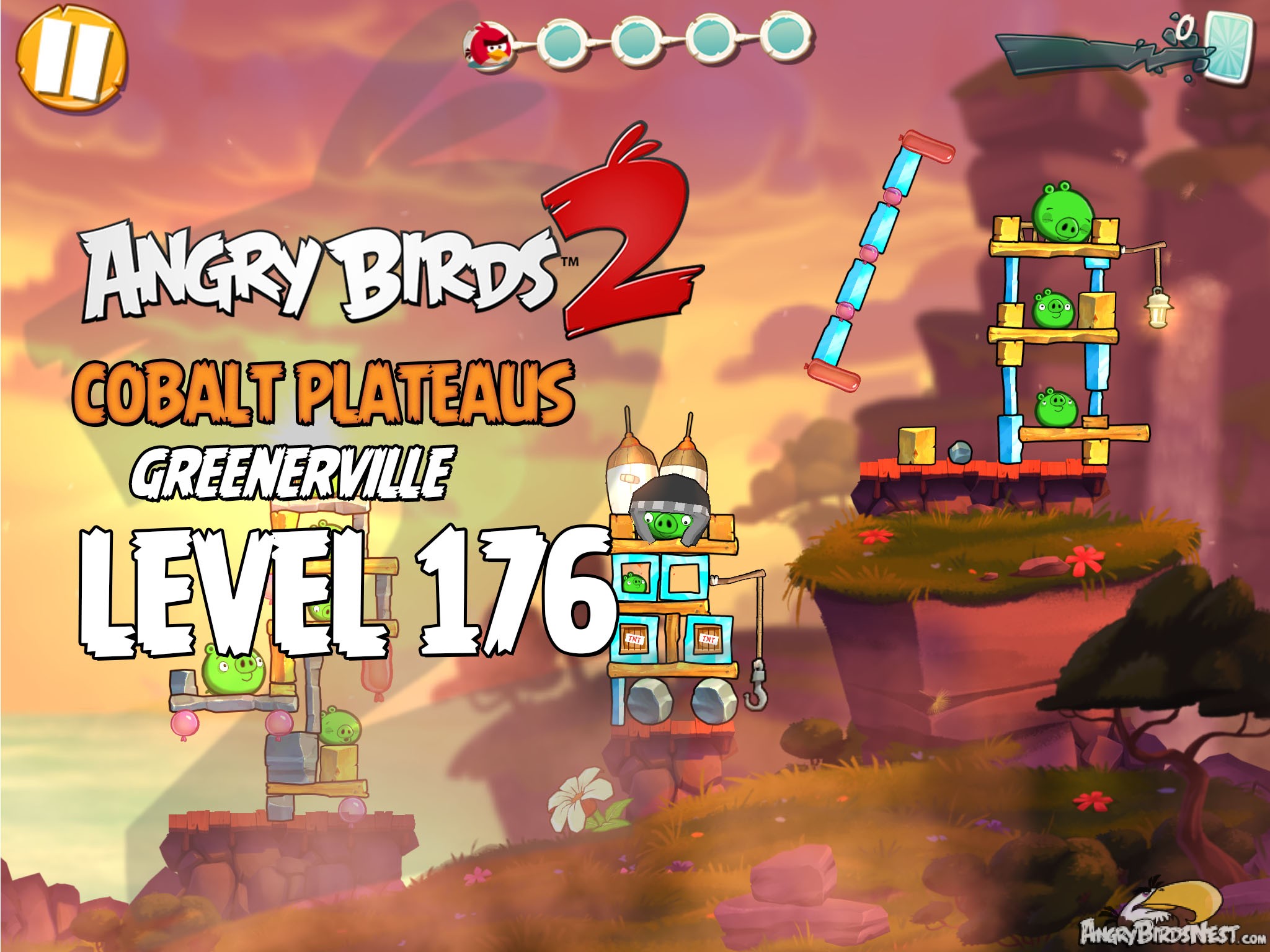 Angry Birds 2 Cobalt Plateaus Greenerville Level 176