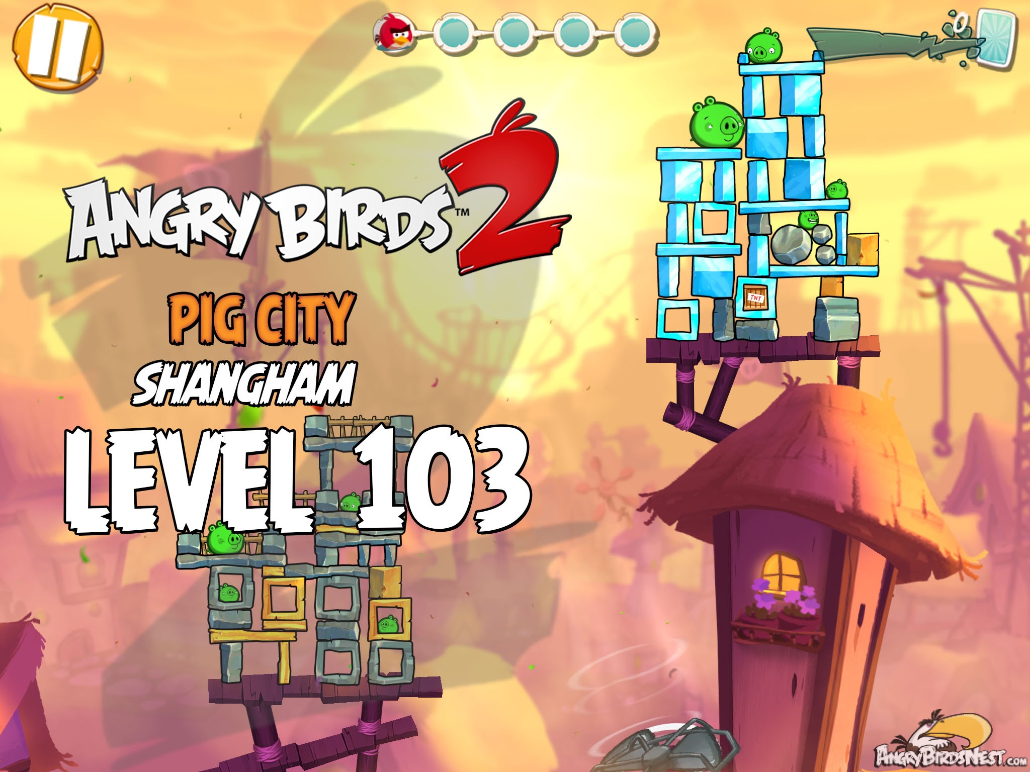 Angry Birds 2 Pig City Shangham Level 103