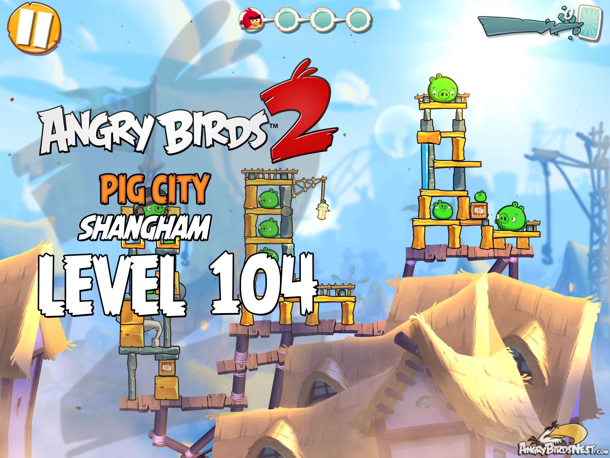 Angry Birds 2 Pig City Shangham Level 104