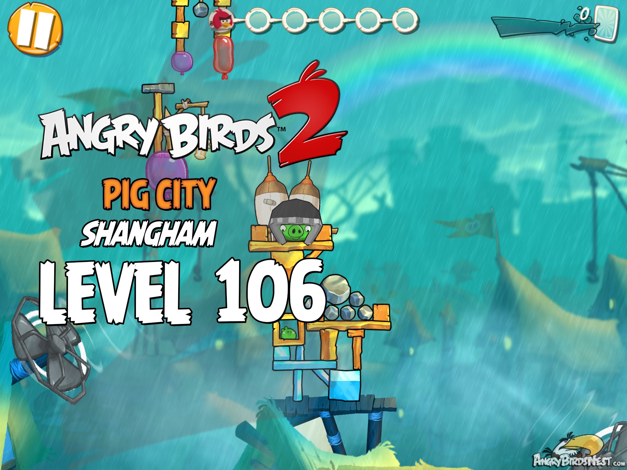Angry Birds 2 Pig City Shangham Level 106