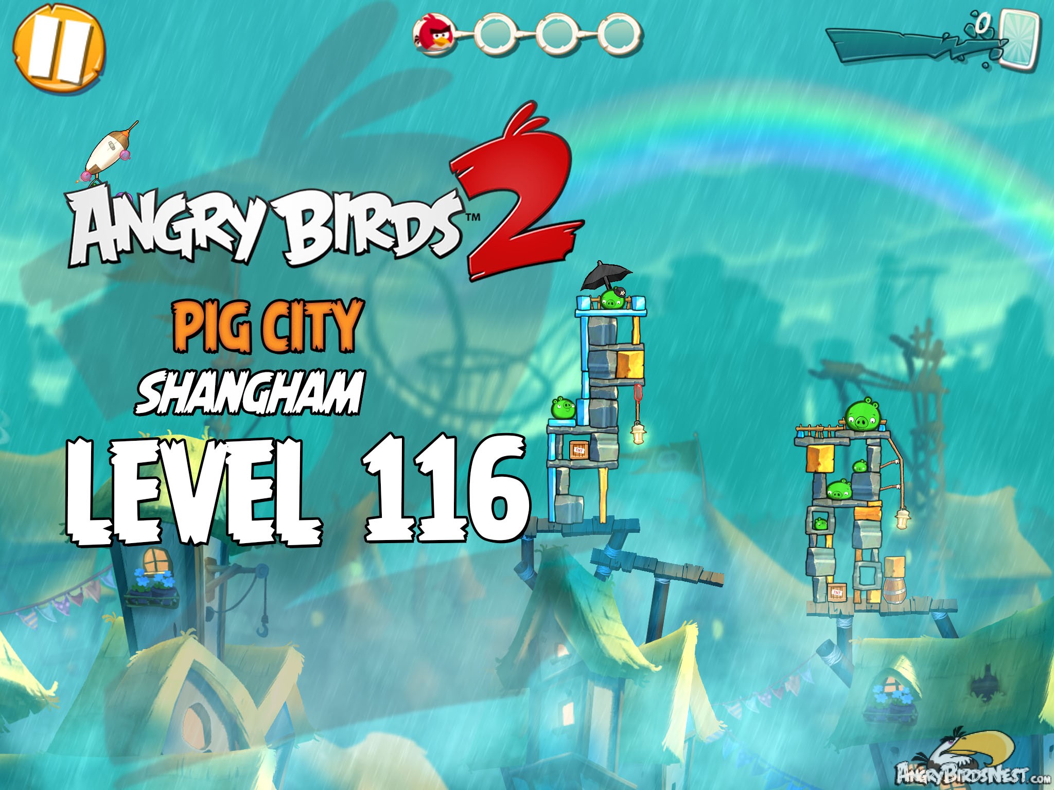 Angry Birds 2 Pig City Shangham Level 116
