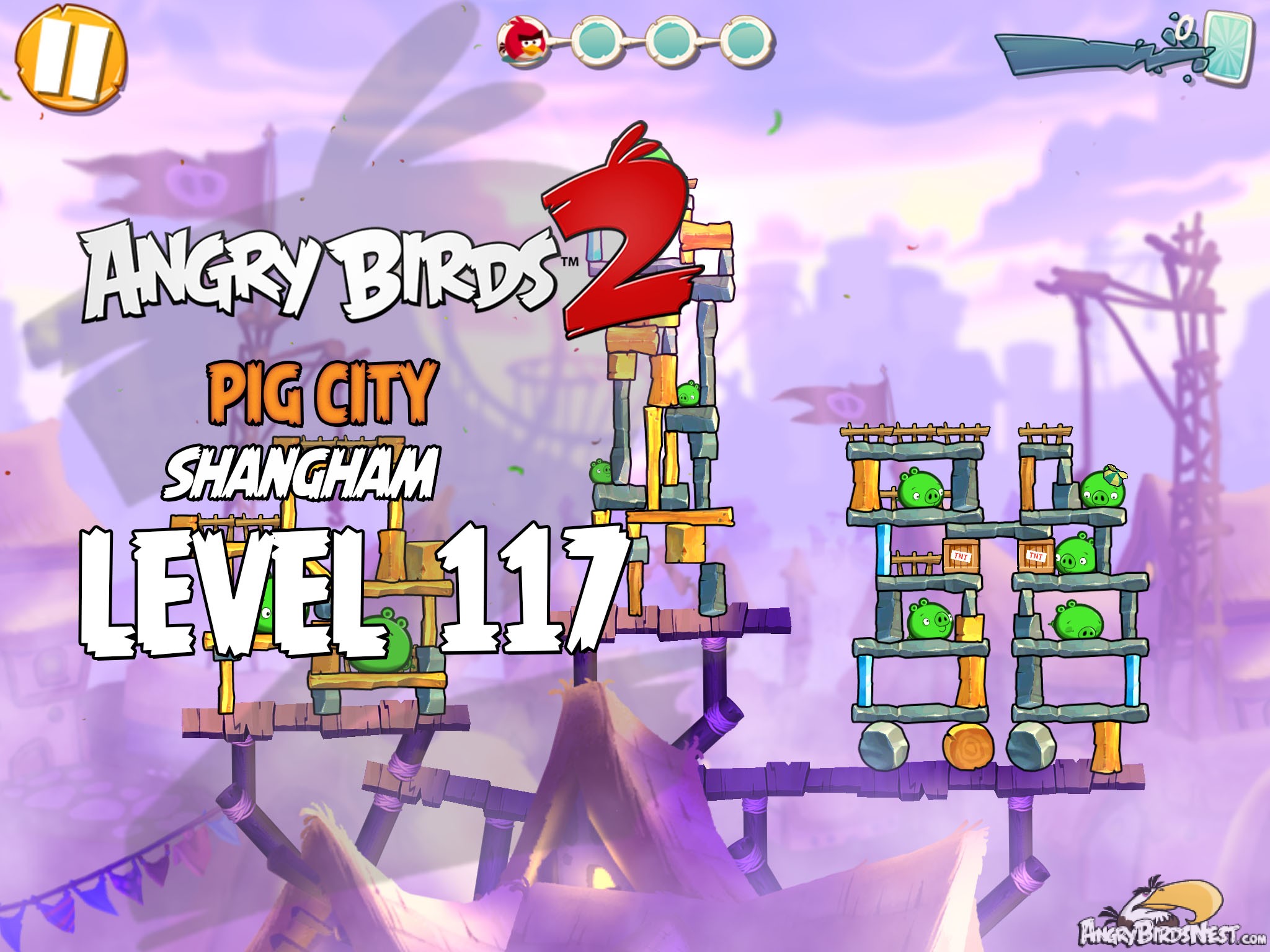 Angry Birds 2 Pig City Shangham Level 117