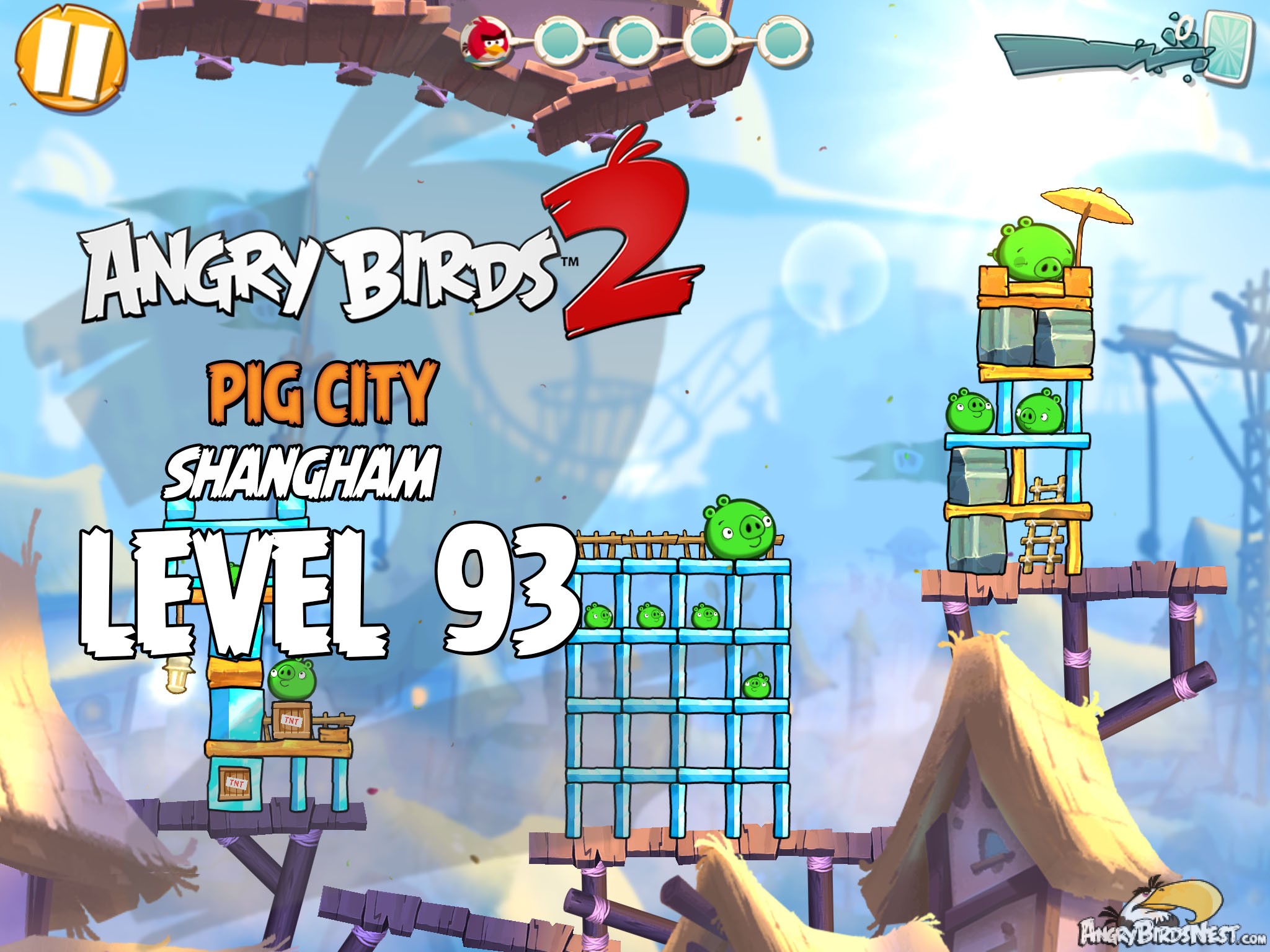 Angry Birds 2 Pig City Shangham Level 93