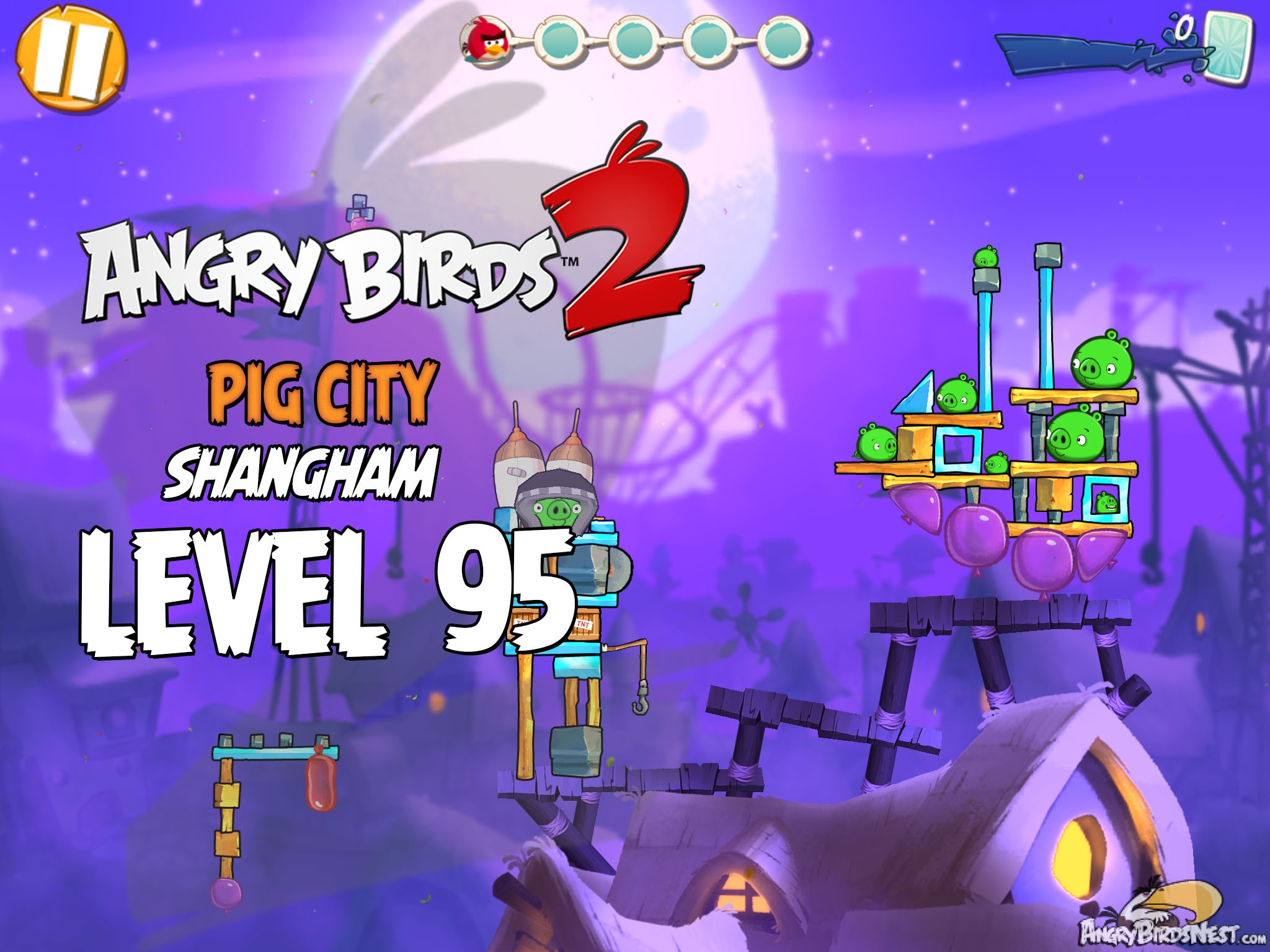 Angry Birds 2 Pig City Shangham Level 95