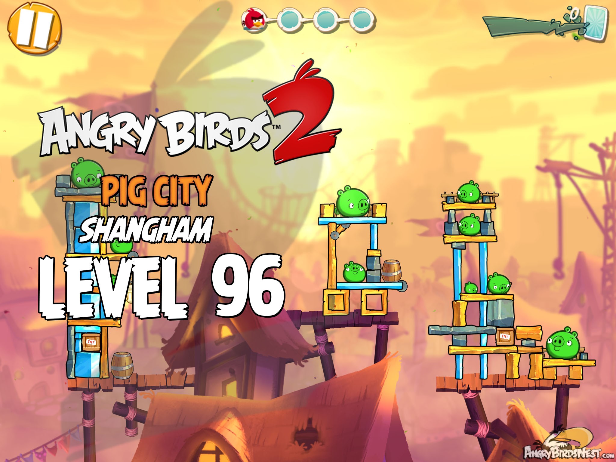 Angry Birds 2 Pig City Shangham Level 96