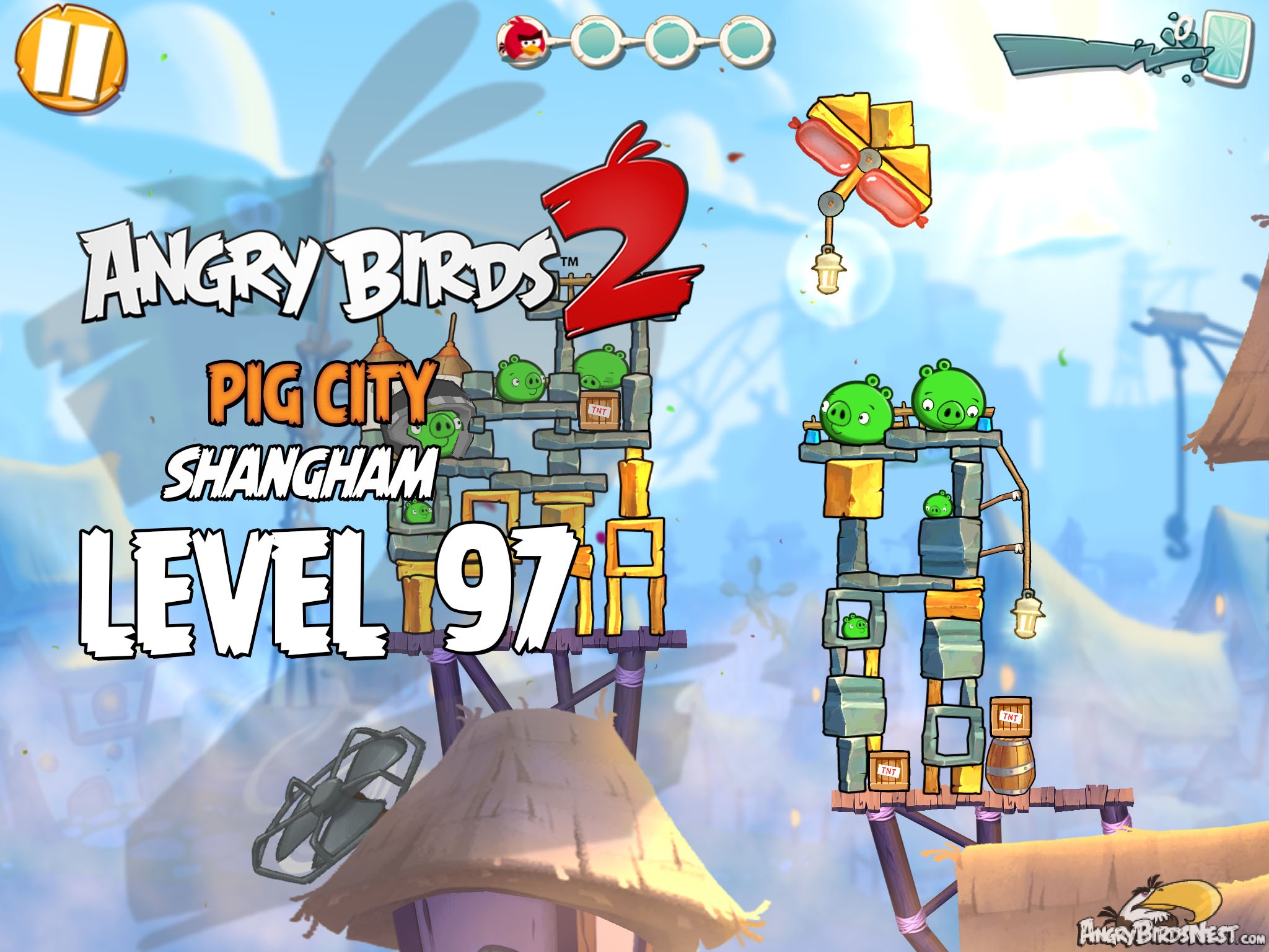 Angry Birds 2 Pig City Shangham Level 97