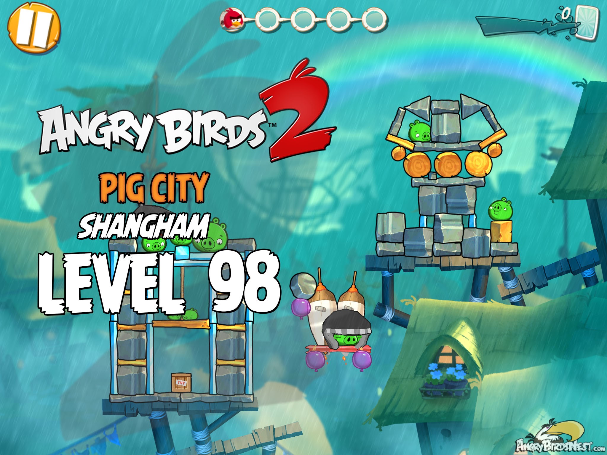 Angry Birds 2 Pig City Shangham Level 98