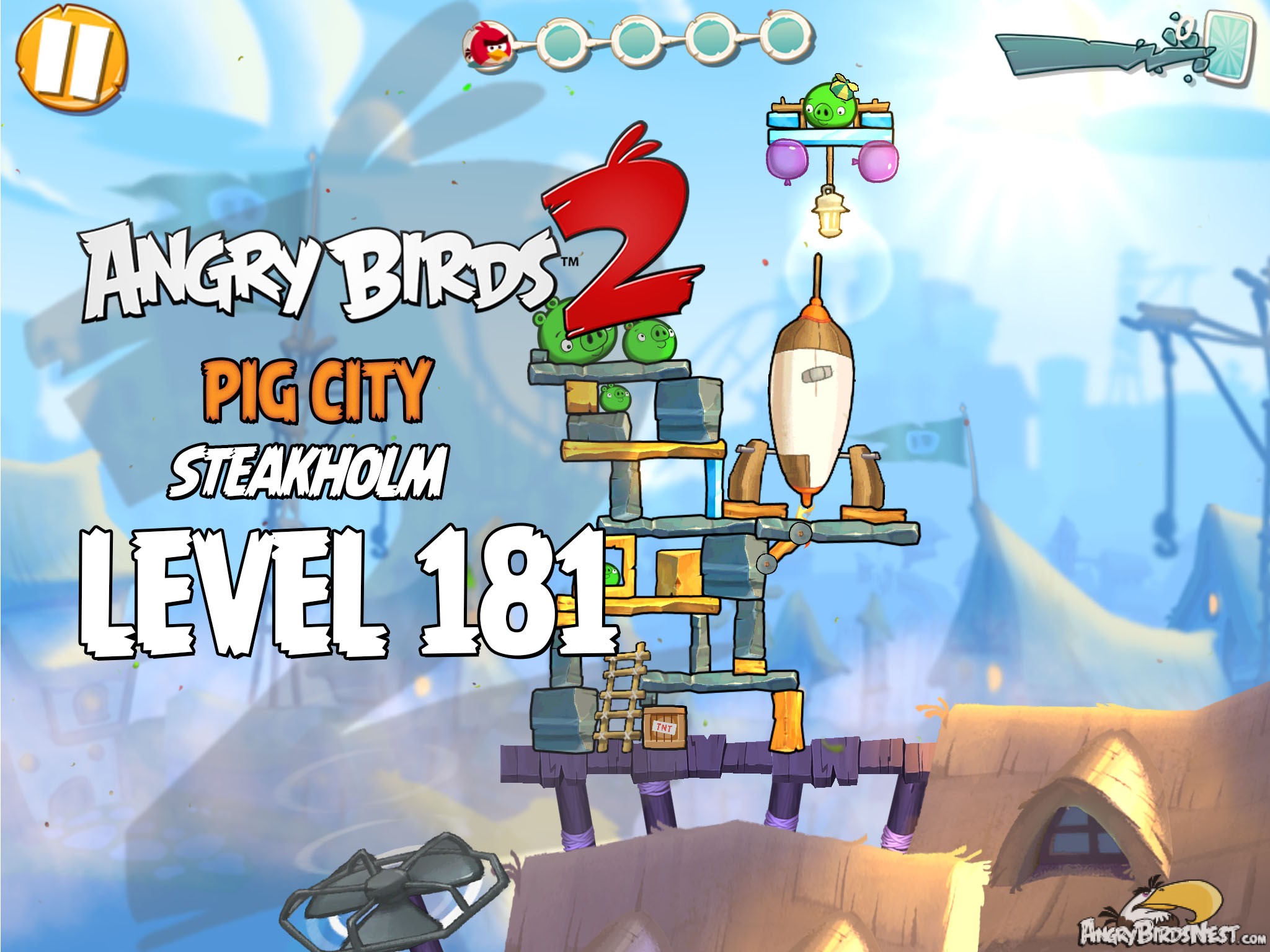 Angry Birds 2 Pig City Steakholm Level 181