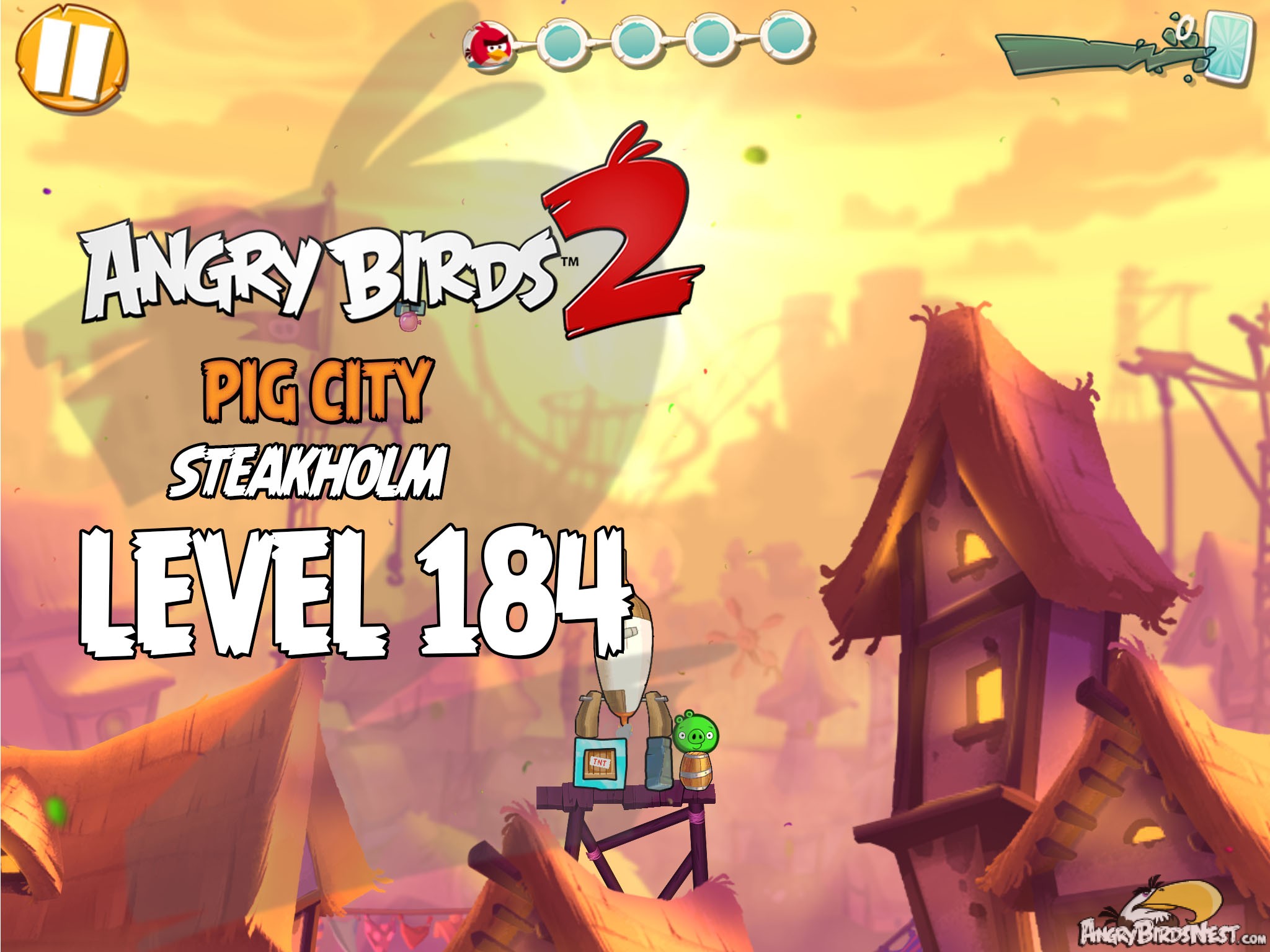 Angry Birds 2 Pig City Steakholm Level 184
