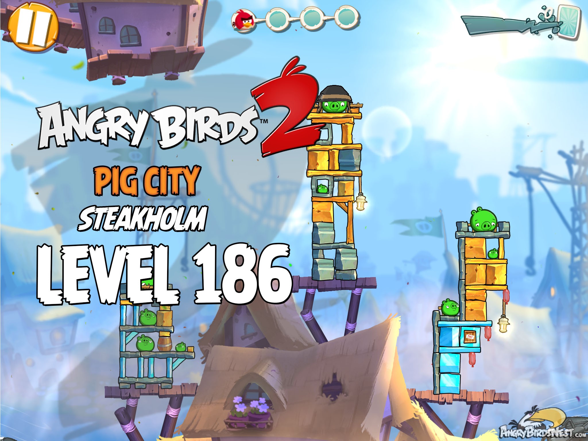Angry Birds 2 Pig City Steakholm Level 186