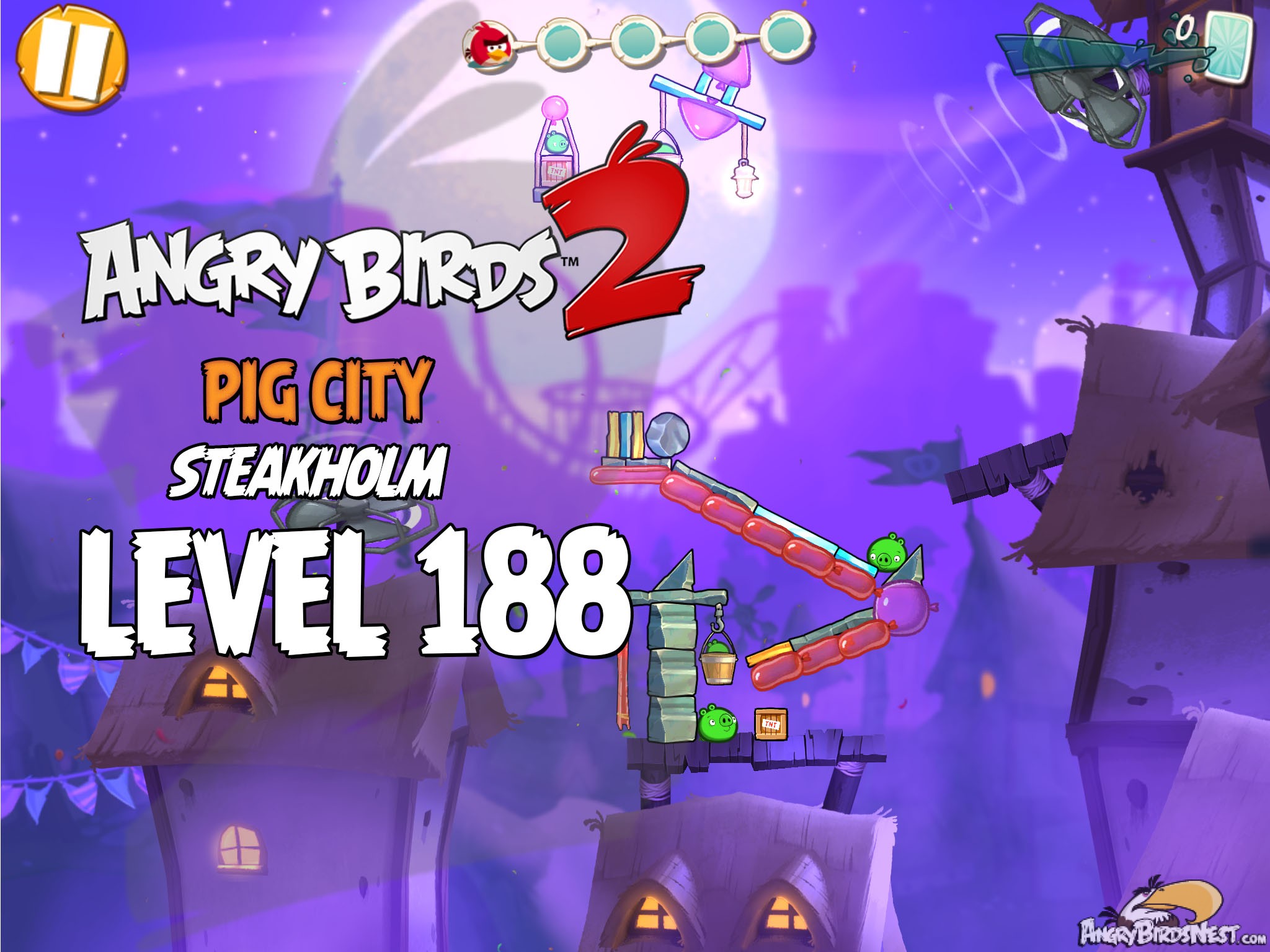 Angry Birds 2 Pig City Steakholm Level 188