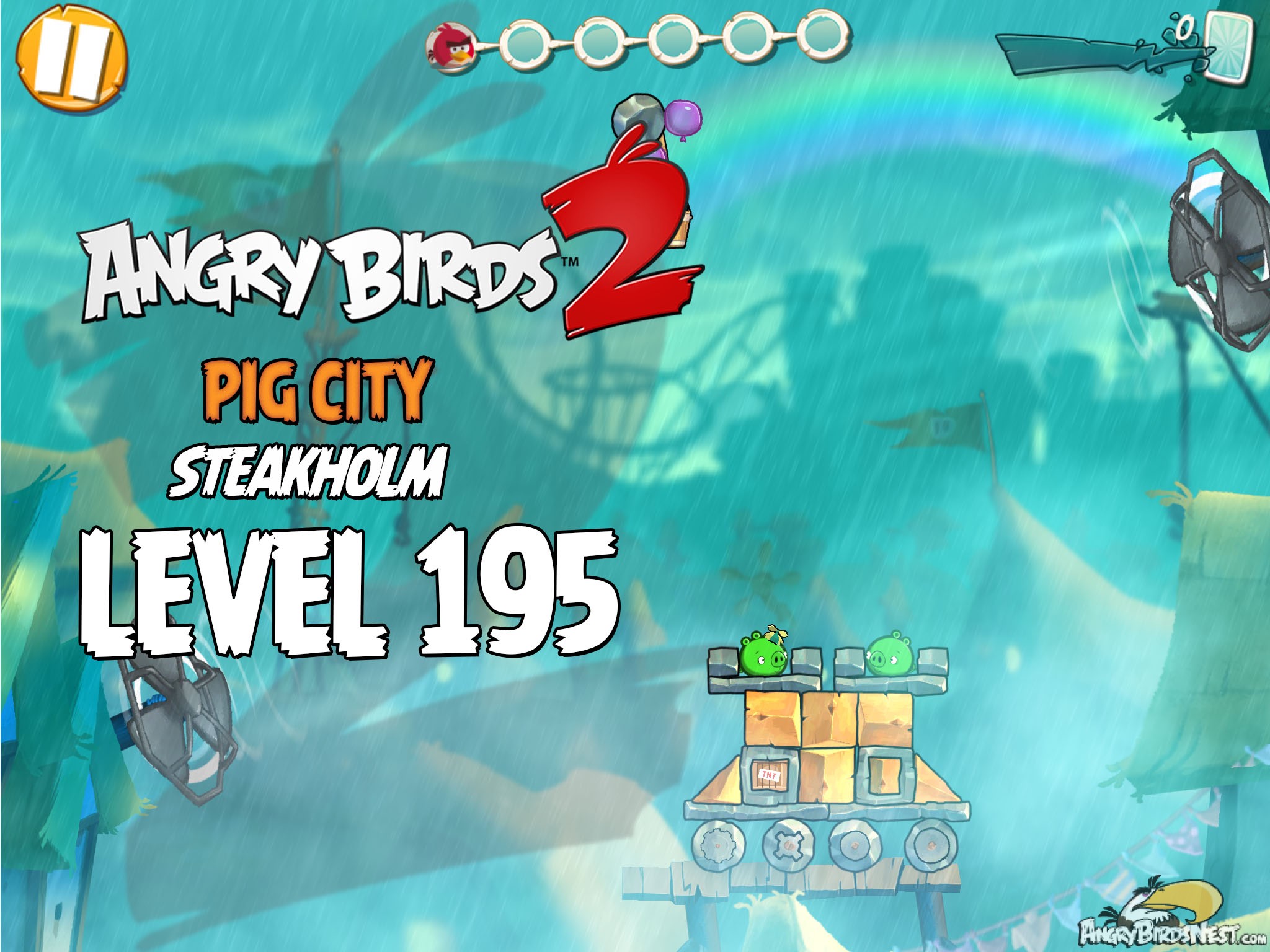 Angry Birds 2 Pig City Steakholm Level 195