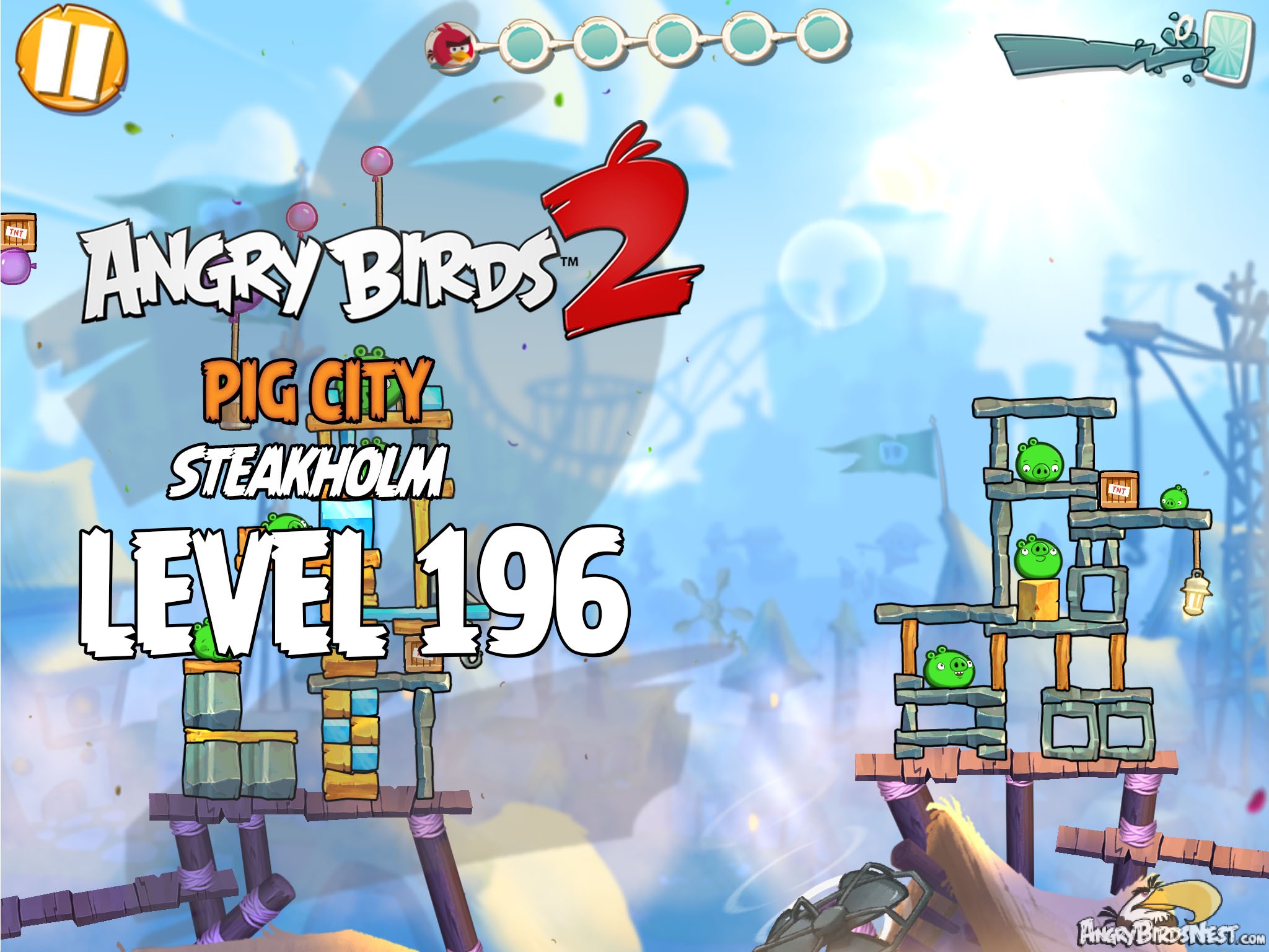 Angry Birds 2 Pig City Steakholm Level 196