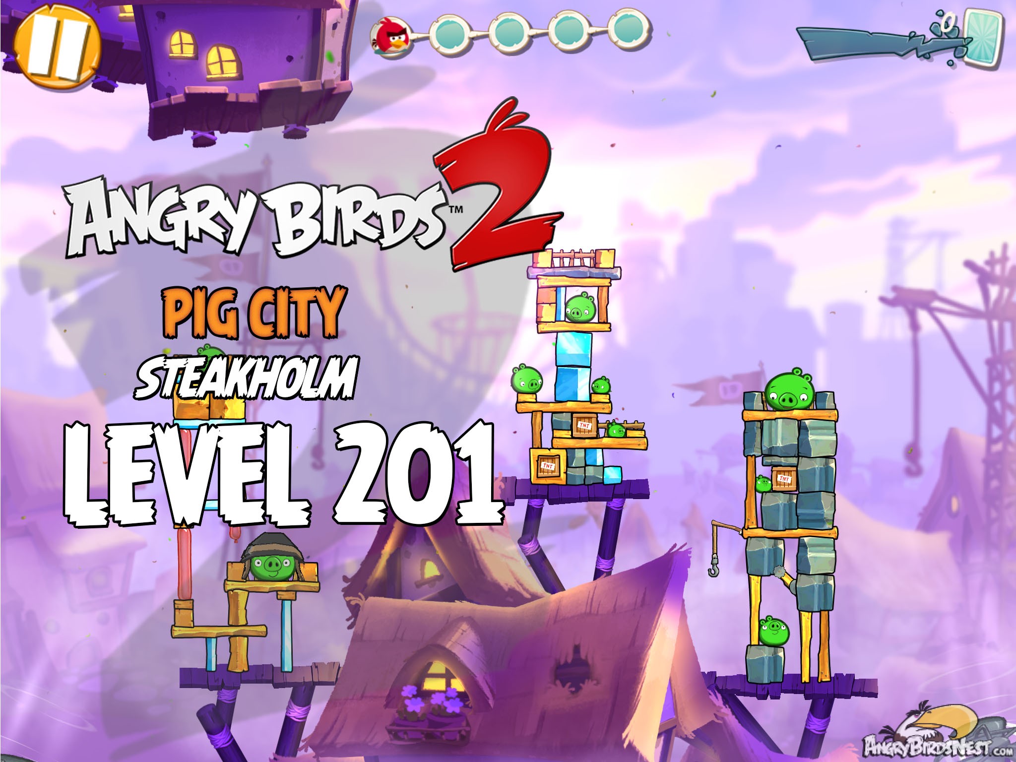 Angry Birds 2 Pig City Steakholm Level 201