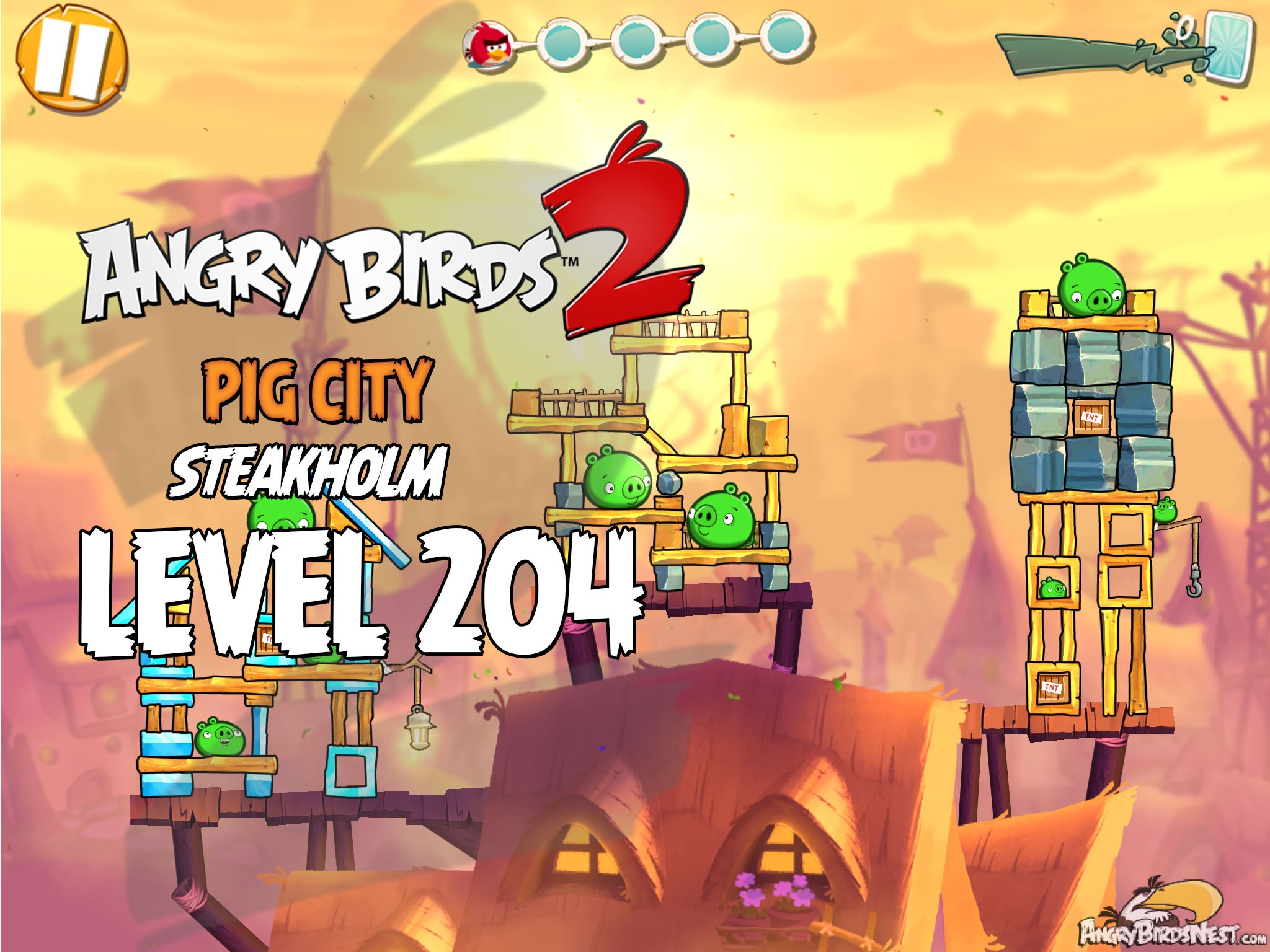 Angry Birds 2 Pig City Steakholm Level 204