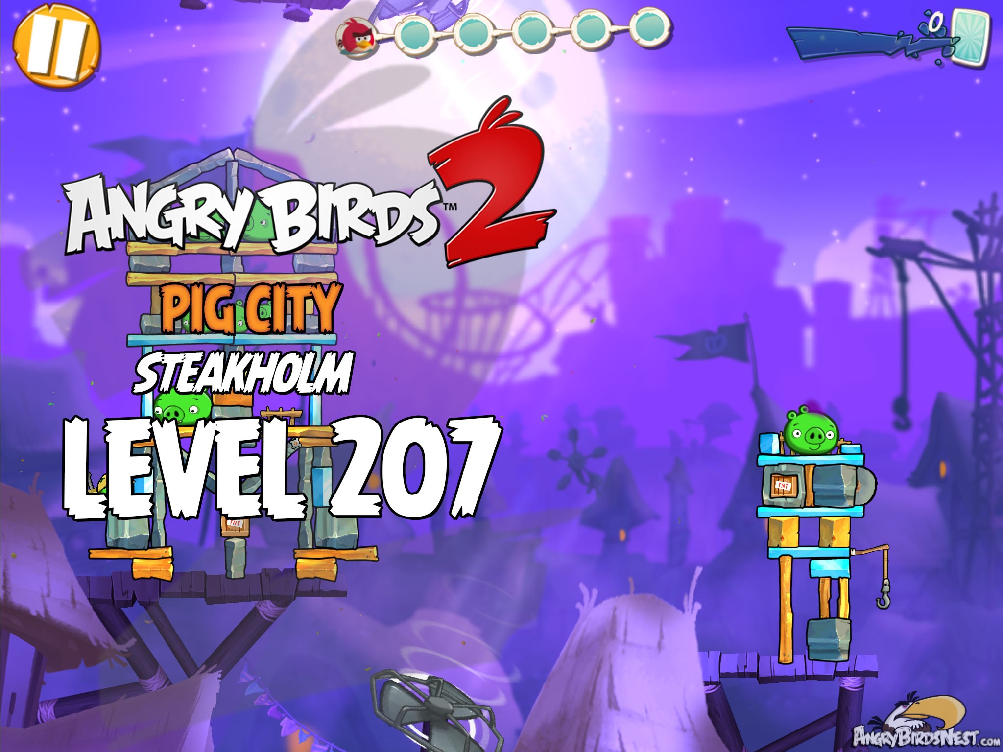 Angry Birds 2 Pig City Steakholm Level 207