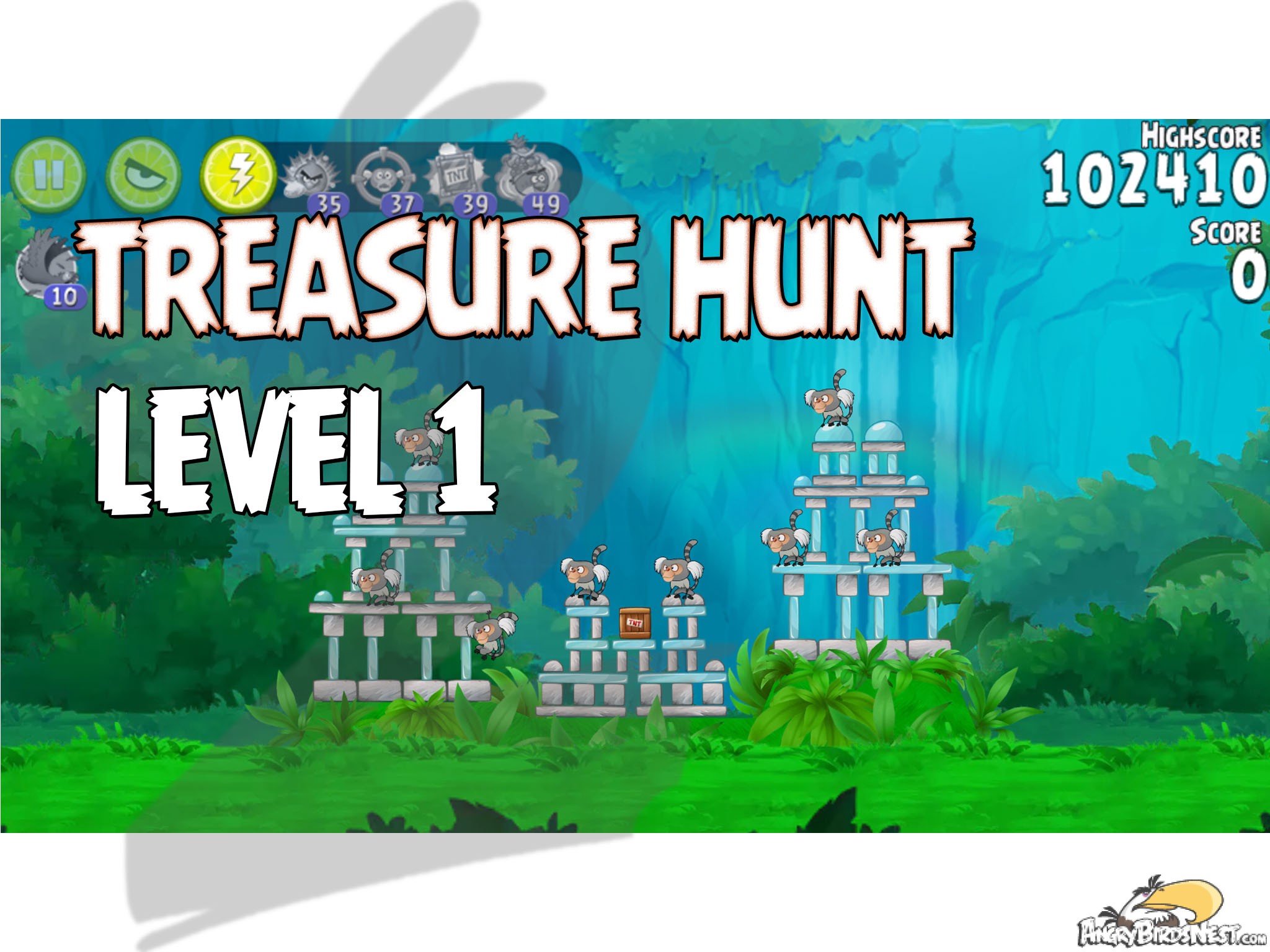 Angry Birds Rio Treasure Hunt Level 1