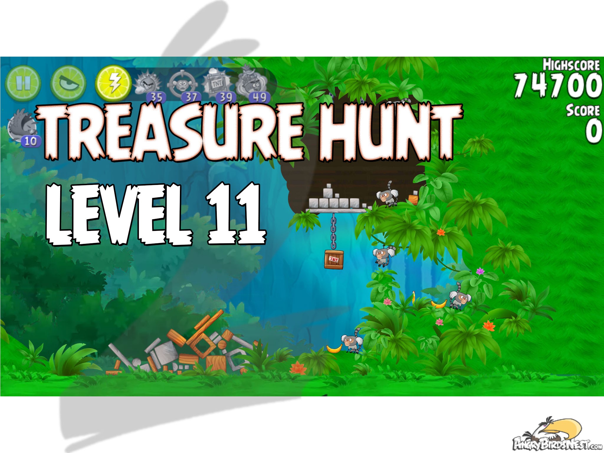 Angry Birds Rio Treasure Hunt Level 11