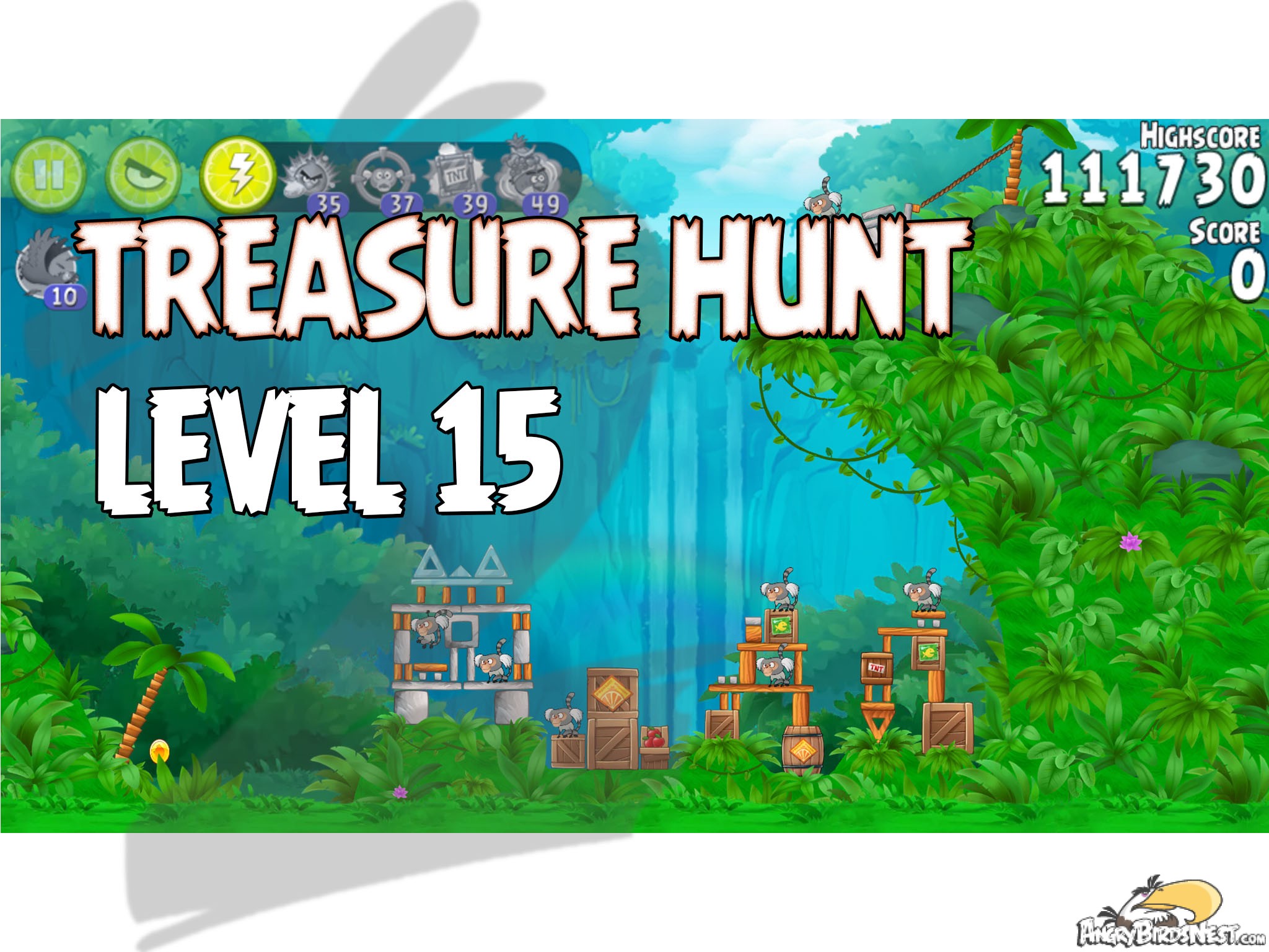 Angry Birds Rio Treasure Hunt Level 15